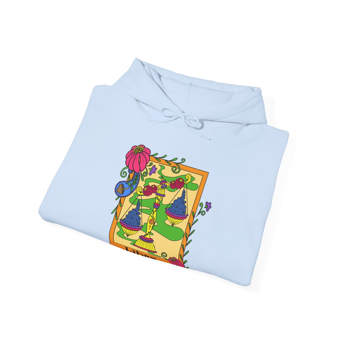 Libra star sign Hoodie, Ram zodiac astrology Jumper, Horoscope birthday gift sweatshirt, Bold retro colourful Design top