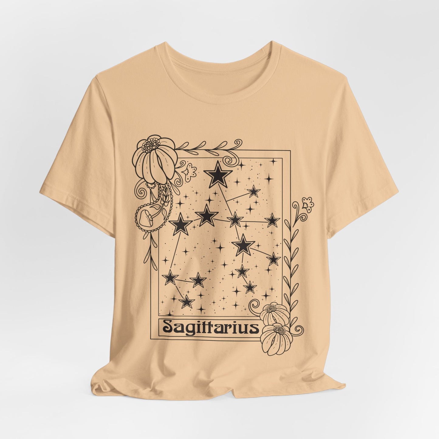 Sagittarius Constellation T-Shirt, Zodiac astrology top, Horoscope birthday gift Tee, Star sign tarot card design tshirt