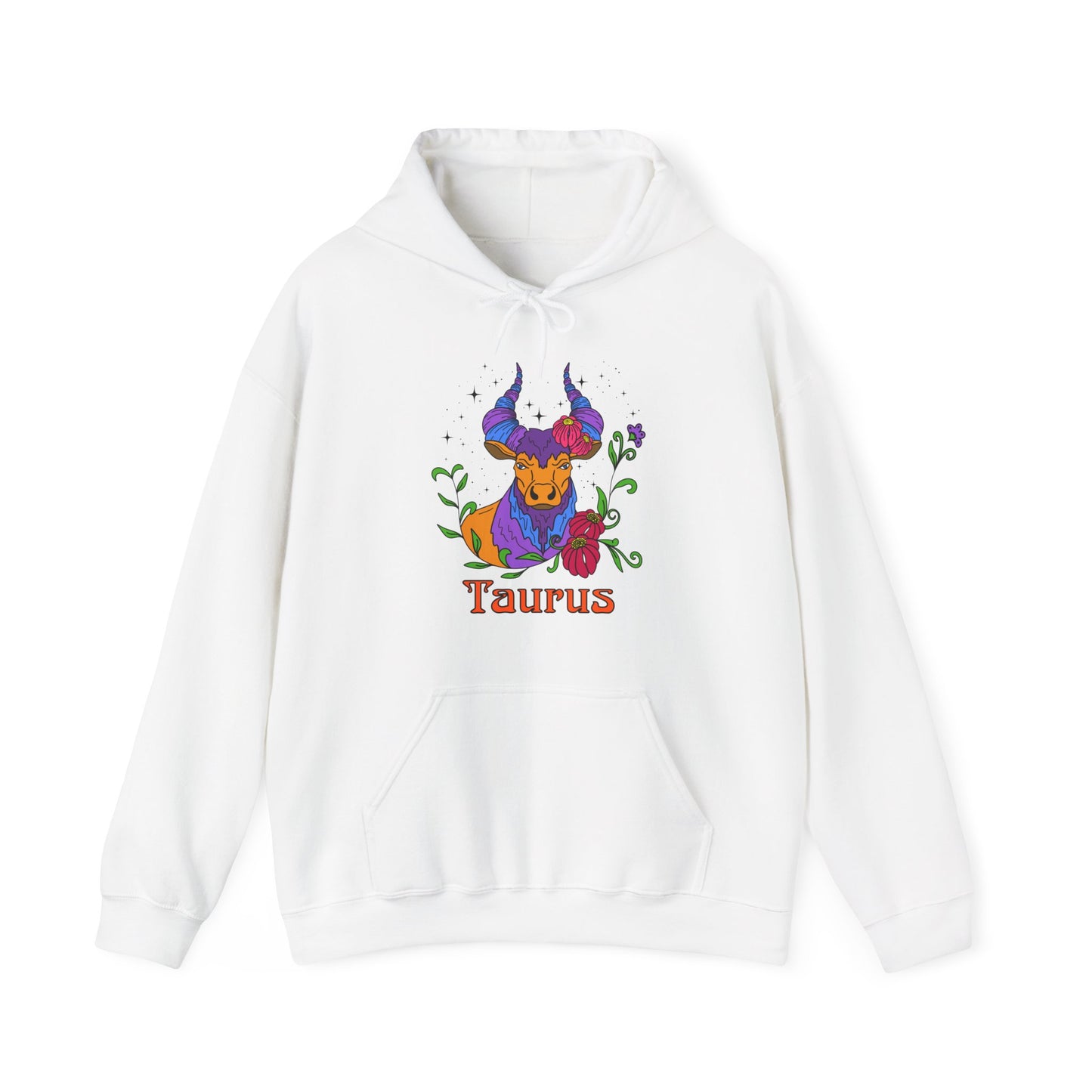 Taurus star sign Hoodie, bull zodiac astrology Jumper, Horoscope birthday gift sweatshirt, Bold retro colourful Design top