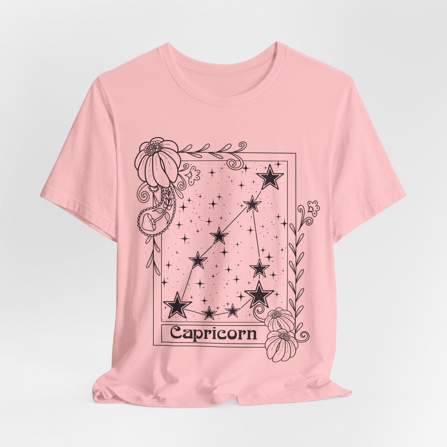 Capricorn Constellation T-Shirt, Zodiac astrology top, Horoscope birthday gift Tee, Star sign tarot card design tshirt
