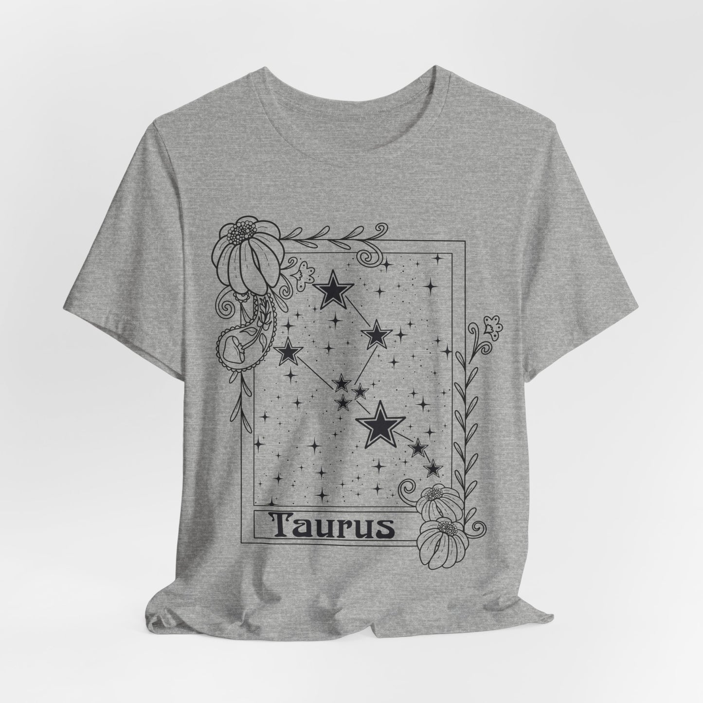 Taurus Constellation T-Shirt, Zodiac astrology top, Horoscope birthday gift Tee, Star sign tarot card design tshirt