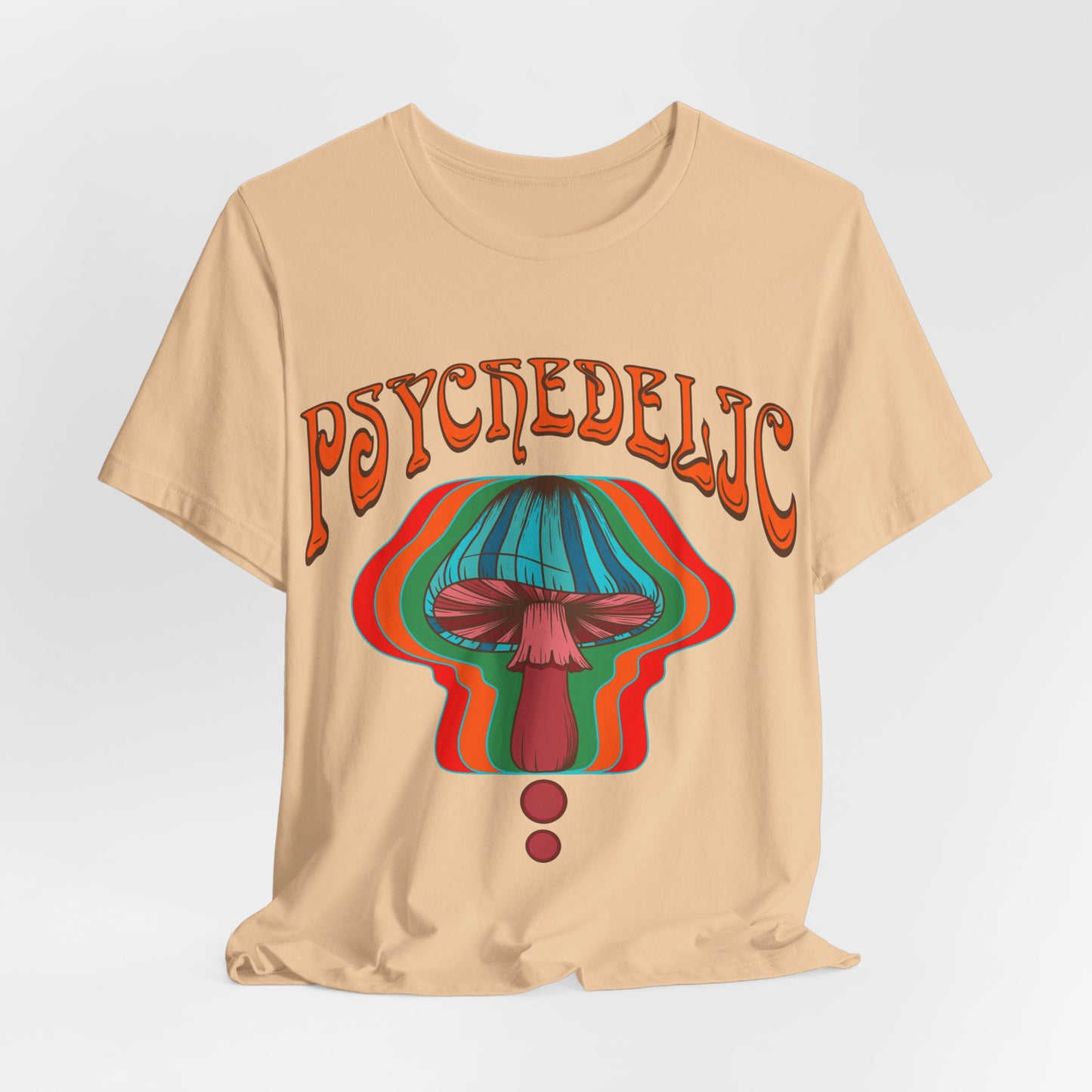 Hippie psychedelic Mushroom Tshirt, Trippy 60s 70s Style top, Groovy retro Festival Tee
