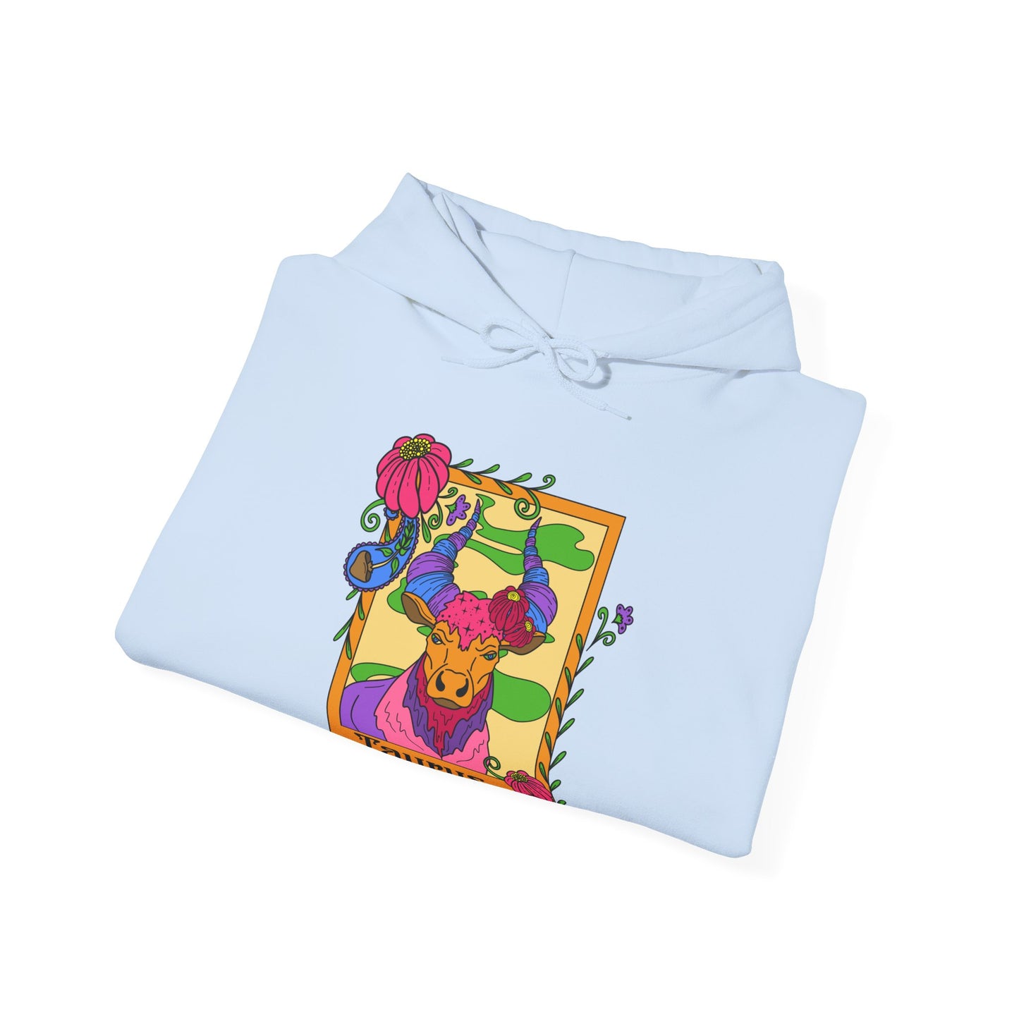 Taurus star sign Hoodie, Ram zodiac astrology Jumper, Horoscope birthday gift sweatshirt, Bold retro colourful Design top