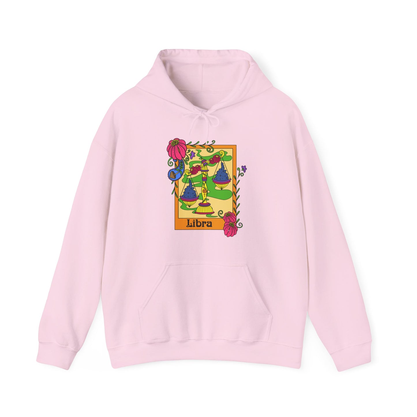 Libra star sign Hoodie, Ram zodiac astrology Jumper, Horoscope birthday gift sweatshirt, Bold retro colourful Design top