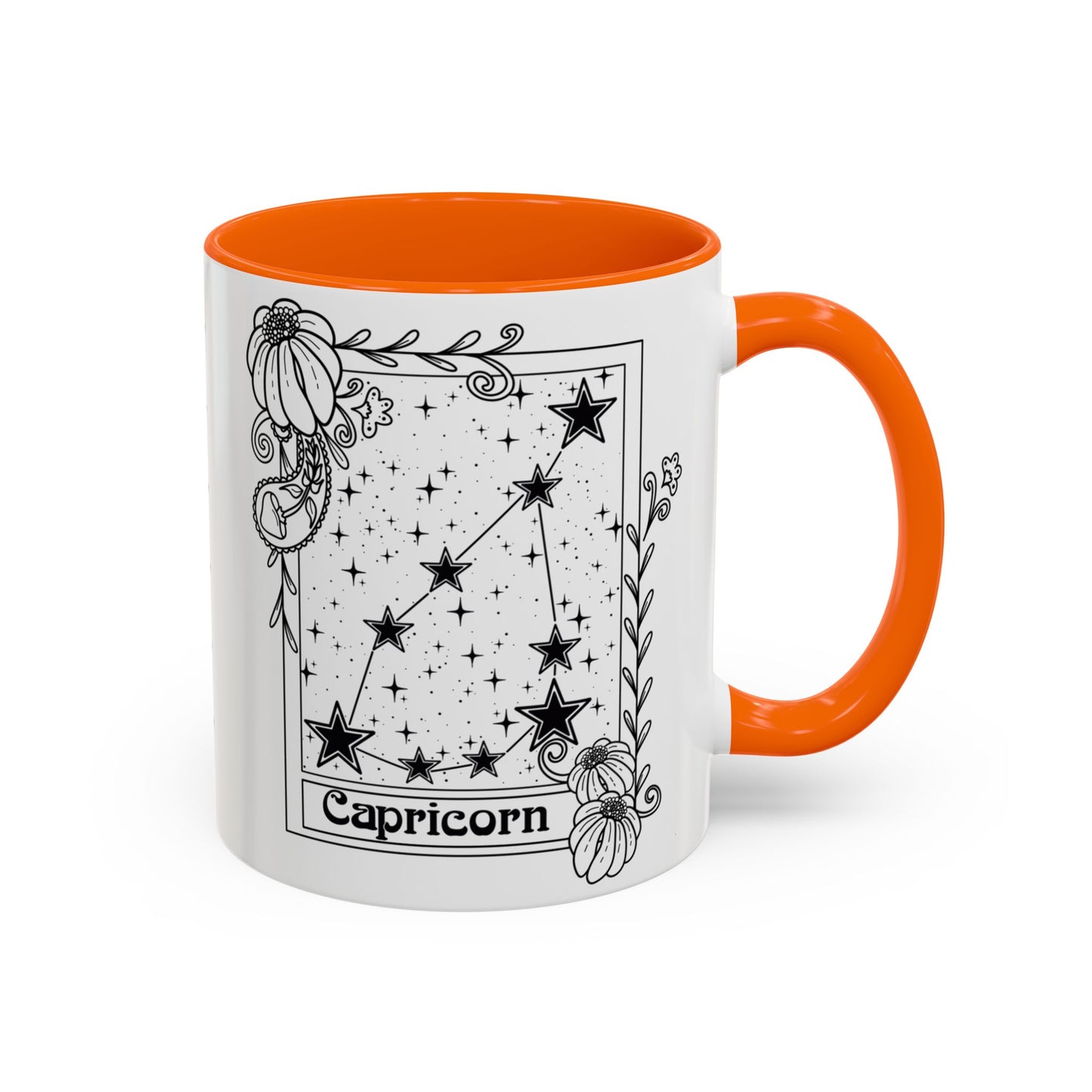 Capricorn Constellation mug, Zodiac astrology coffee cup, Horoscope birthday gift mug, Star sign tarot card ceramic mug