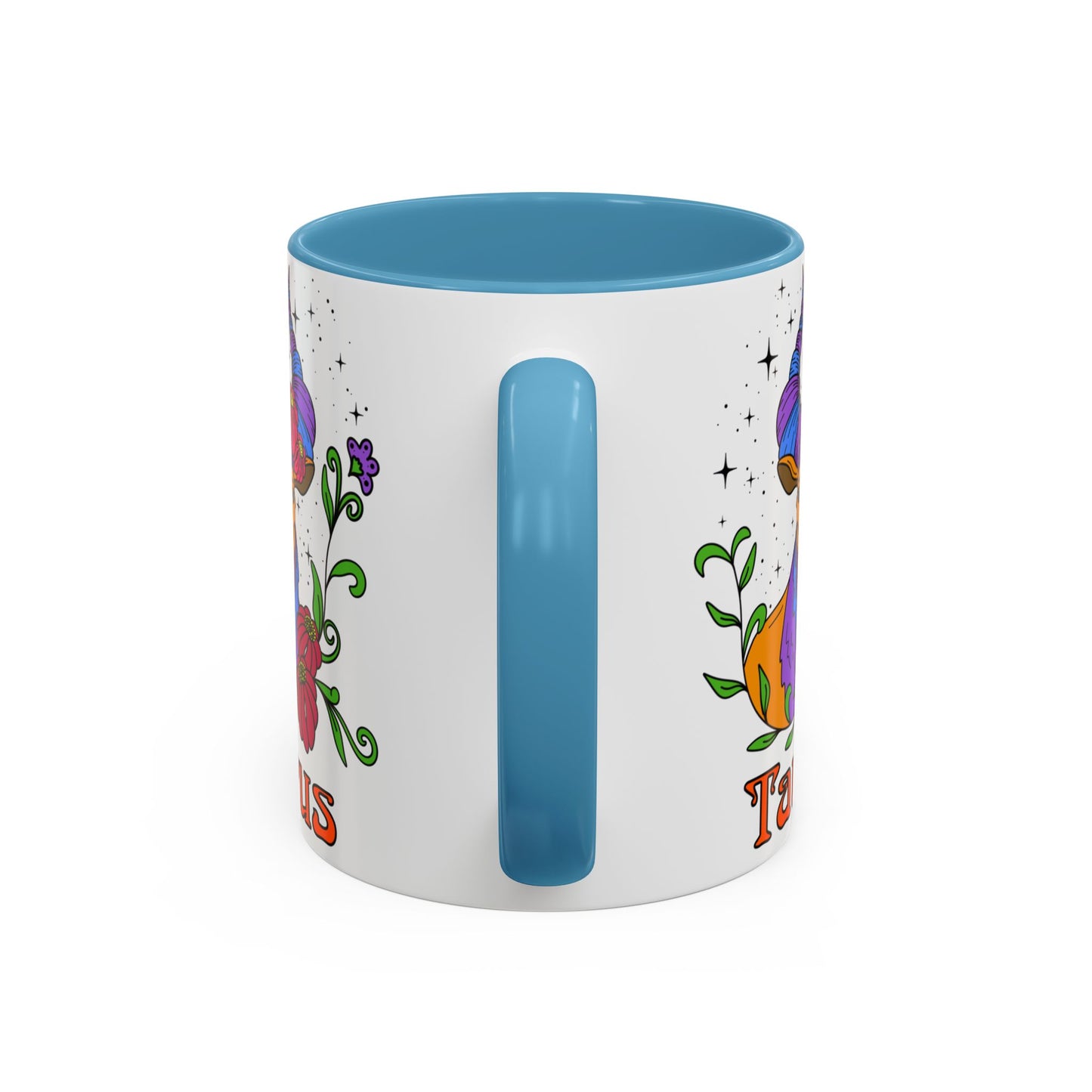 Taurus star sign mug, Bull zodiac astrology coffee cup, Horoscope birthday gift mug, Bold retro colourful Design ceramic mug