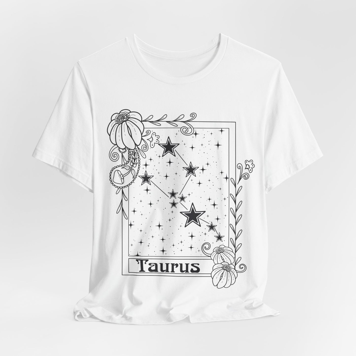 Taurus Constellation T-Shirt, Zodiac astrology top, Horoscope birthday gift Tee, Star sign tarot card design tshirt