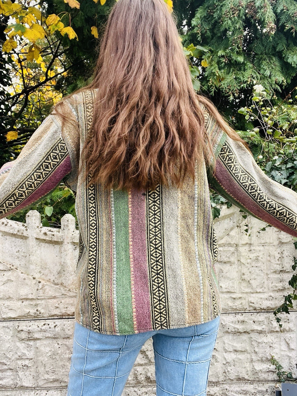 Hippie Kantha Jacket Small Size 10-12 Boho Oversized Cotton Hippy Coat