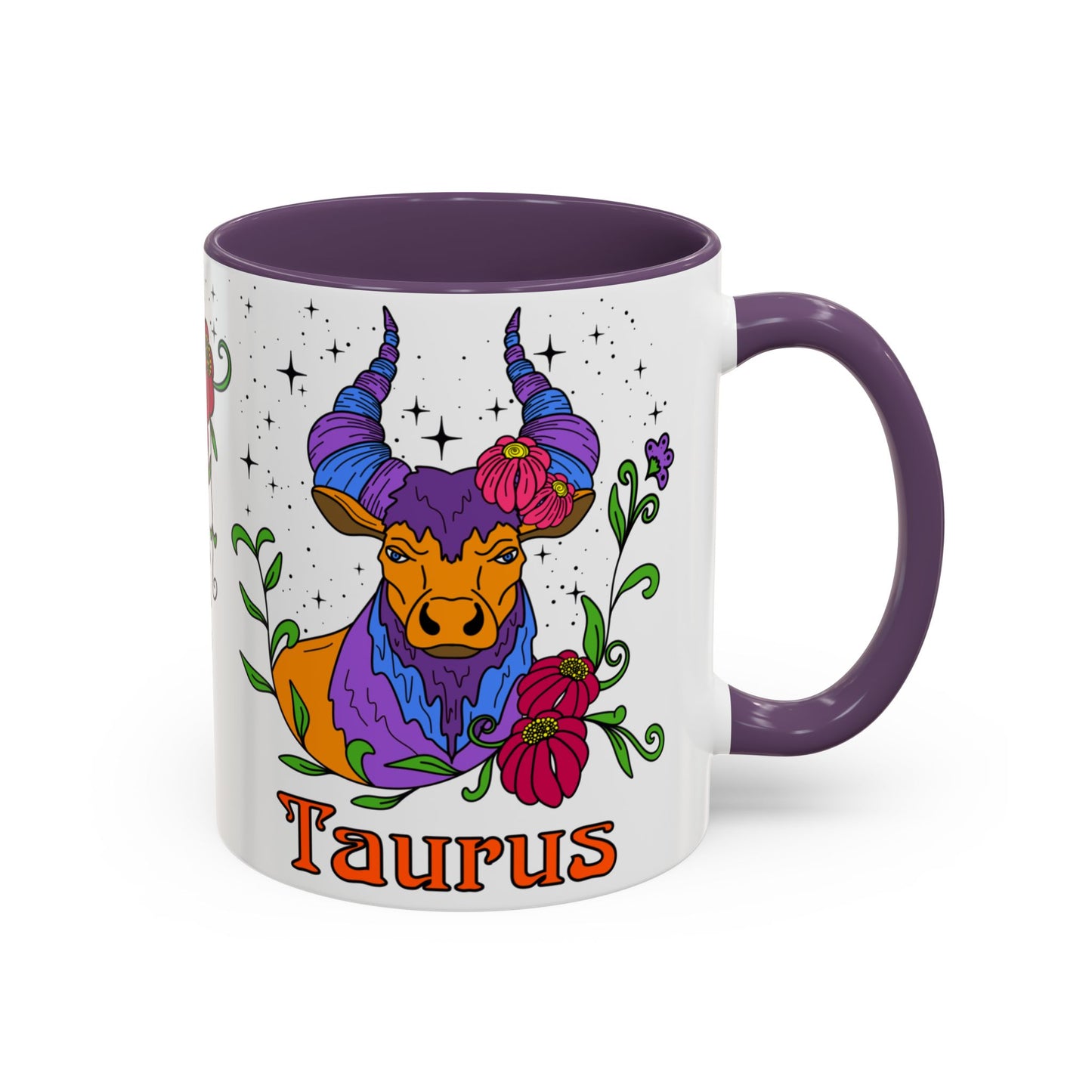 Taurus star sign mug, Bull zodiac astrology coffee cup, Horoscope birthday gift mug, Bold retro colourful Design ceramic mug