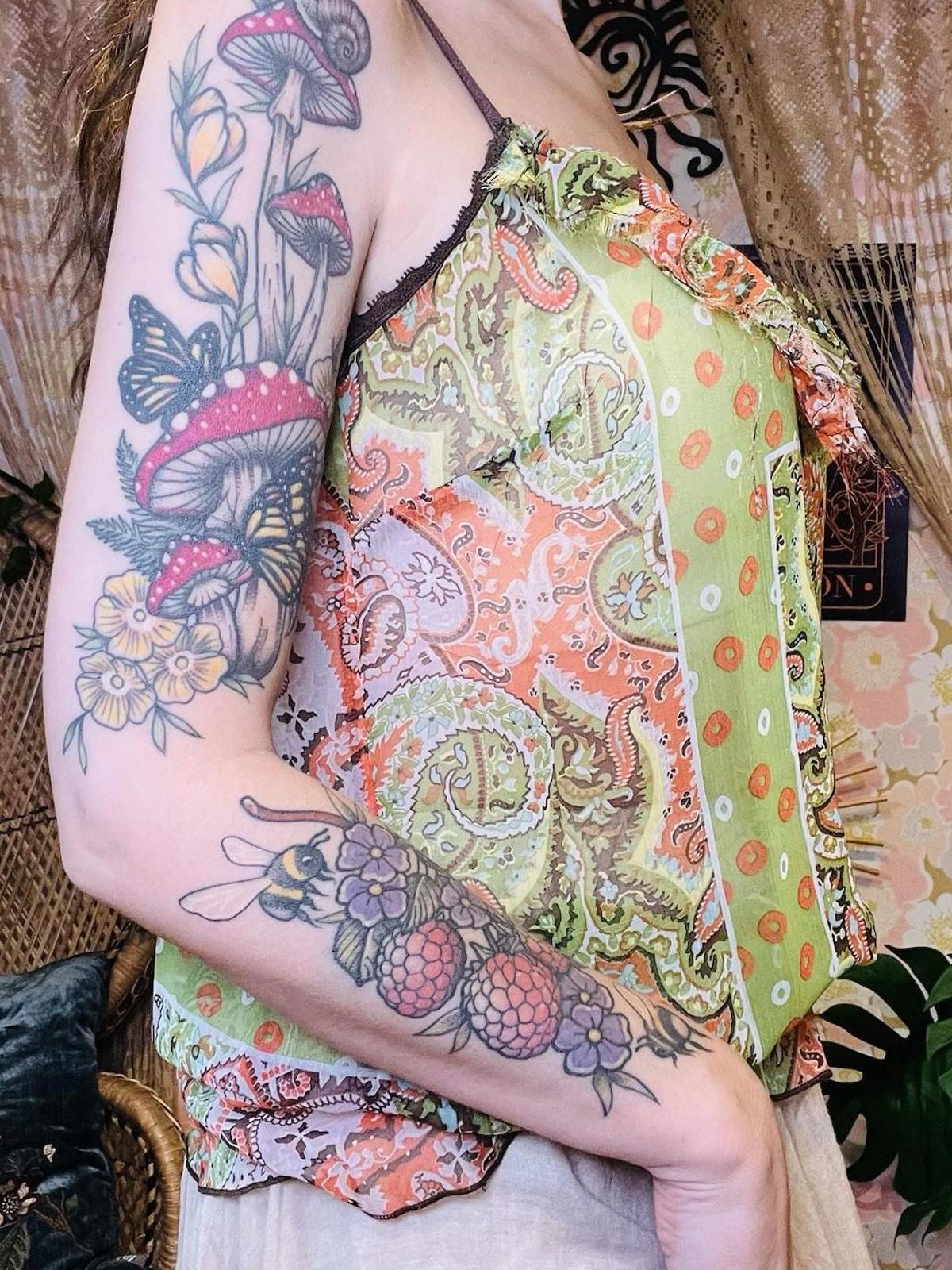 Vintage Y2K Cami Top Sheer Paisley Frilly Vest Top By Morgan Size 14