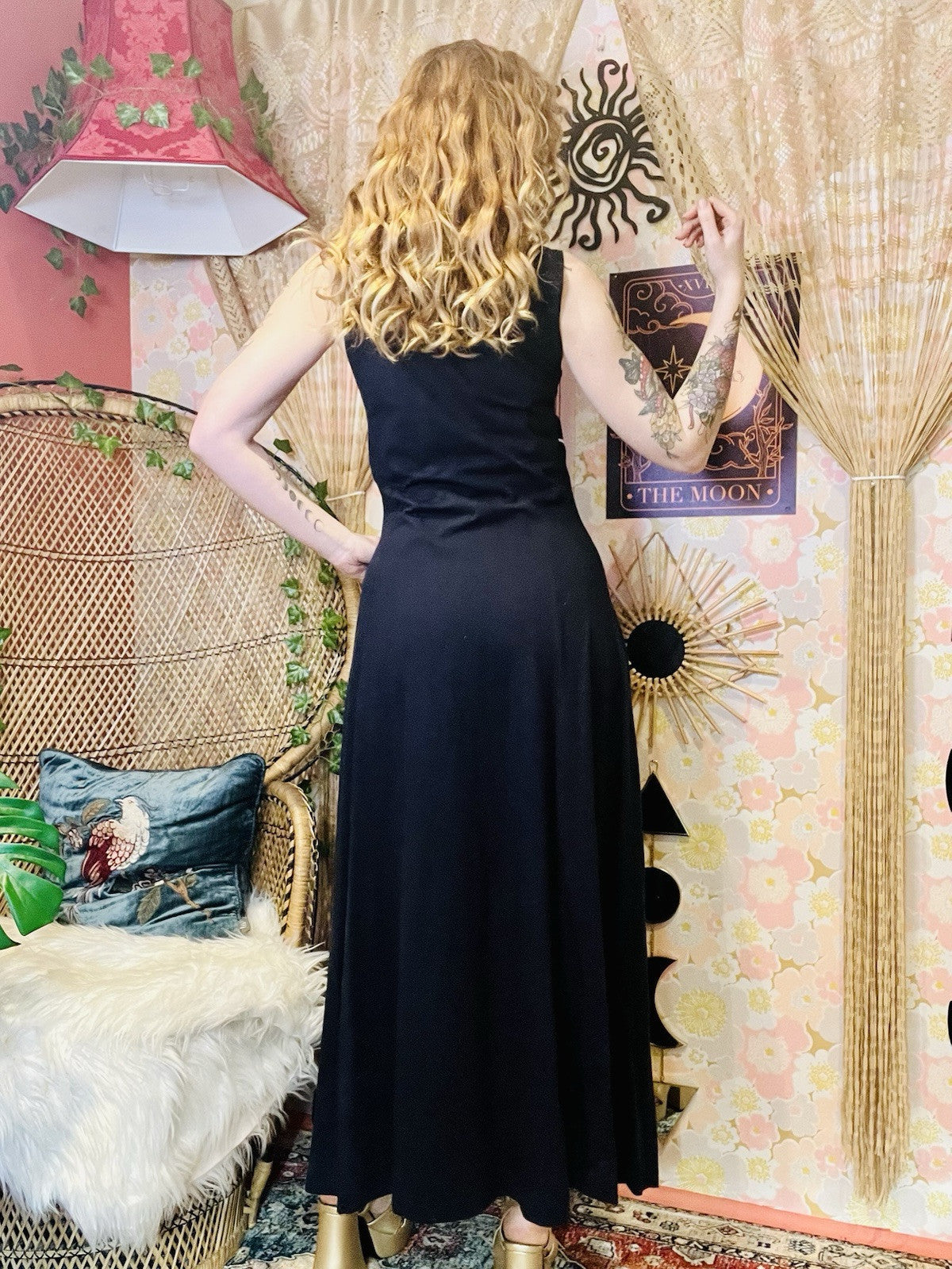 Vintage 1990s Maxi Dress By Collection Long Nautical Sailor Summer Dress Blue 12