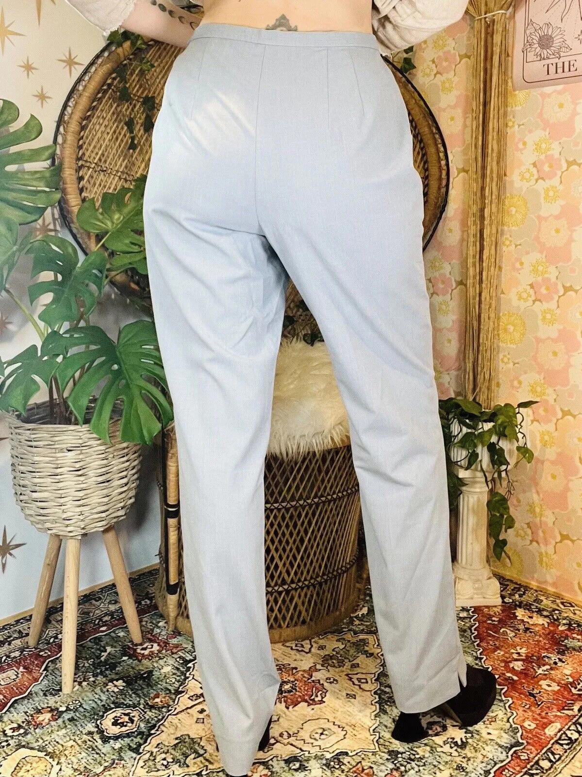 Vintage 1980s Trousers 10 Tapered Leg By St Michael High Waist Office Work Wear