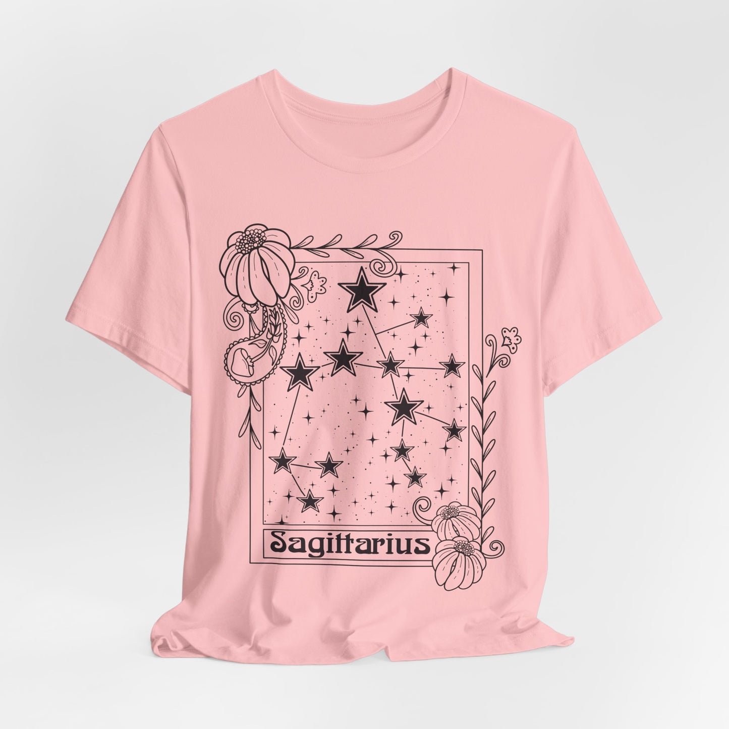 Sagittarius Constellation T-Shirt, Zodiac astrology top, Horoscope birthday gift Tee, Star sign tarot card design tshirt