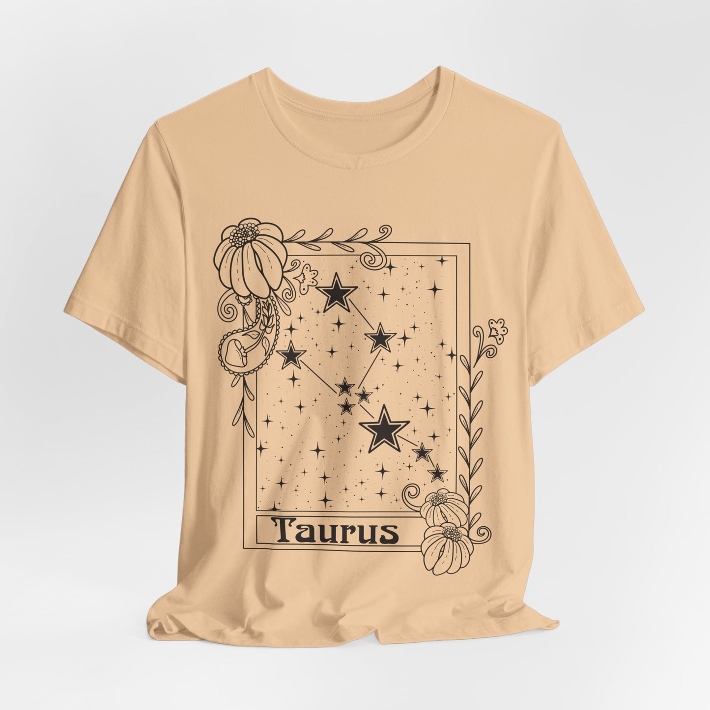 Taurus Constellation T-Shirt, Zodiac astrology top, Horoscope birthday gift Tee, Star sign tarot card design tshirt