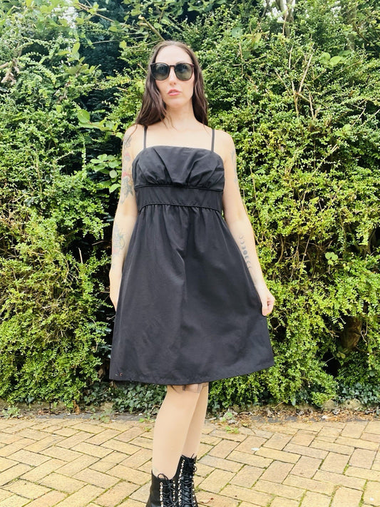 Vintage Y2K Strappy Dress By Esprit, Empire Waist Little Black Dress Size 16