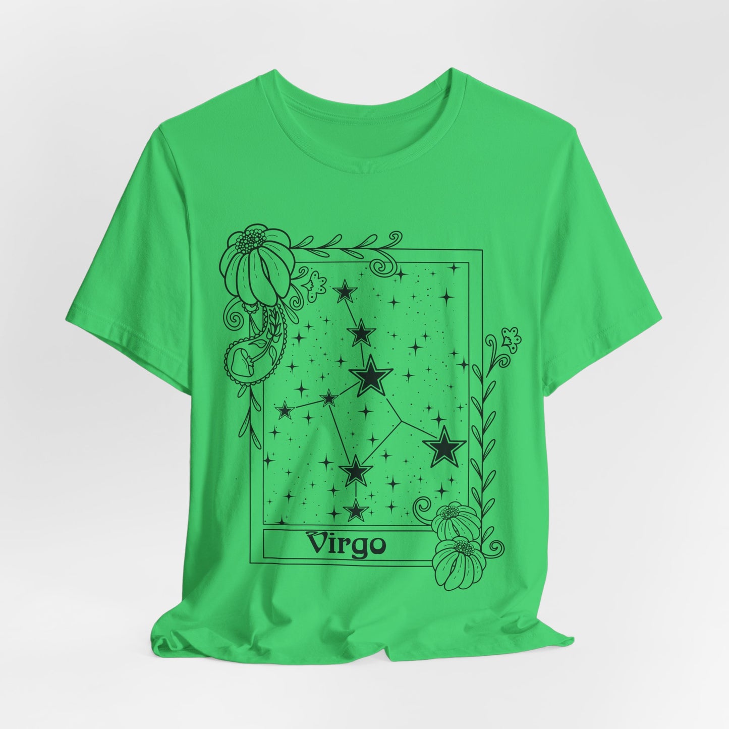 Virgo Constellation T-Shirt, Zodiac astrology top, Horoscope birthday gift Tee, Star sign tarot card design tshirt
