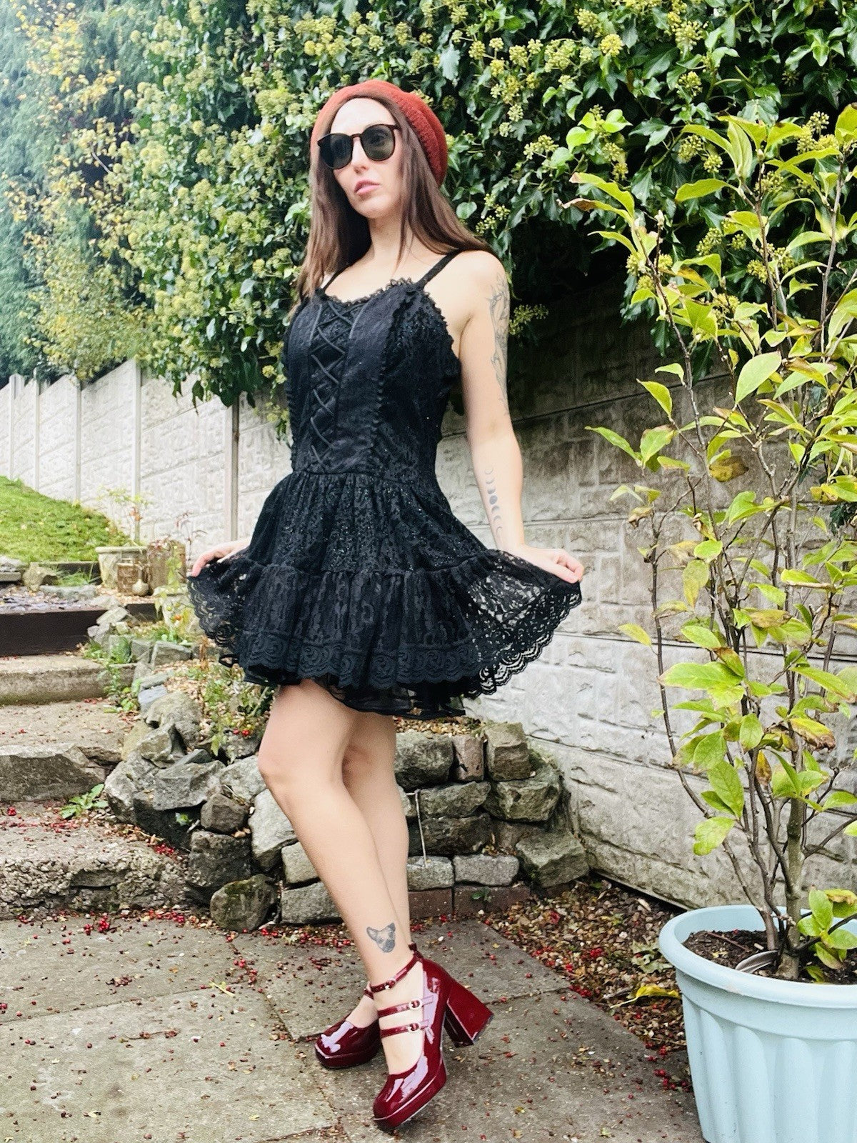 Vintage 1980s Party Dress Black Size 12 To 14 Retro 80s Sparkly And Lace Dress