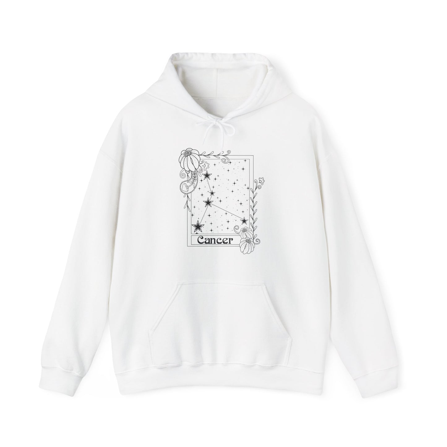 Cancer Constellation Hoodie, Zodiac astrology Jumper, Horoscope birthday gift sweatshirt, Star sign tarot card Design top