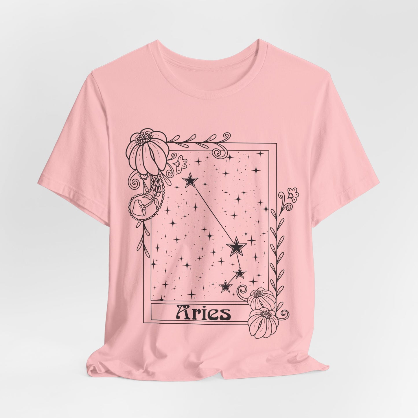 Aries Constellation T-Shirt, Zodiac astrology top, Horoscope birthday gift Tee, Star sign tarot card design tshirt