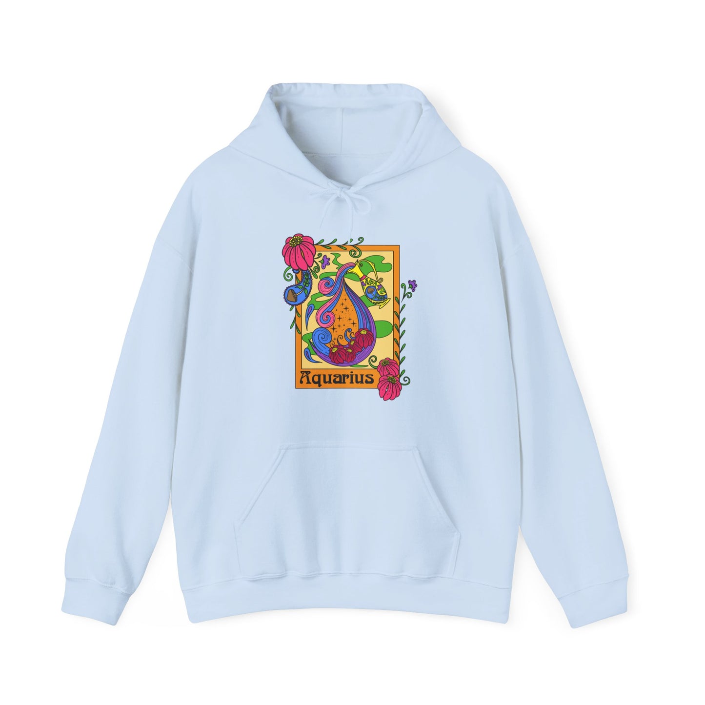 Aquarius star sign Hoodie, Ram zodiac astrology Jumper, Horoscope birthday gift sweatshirt, Bold retro colourful Design top