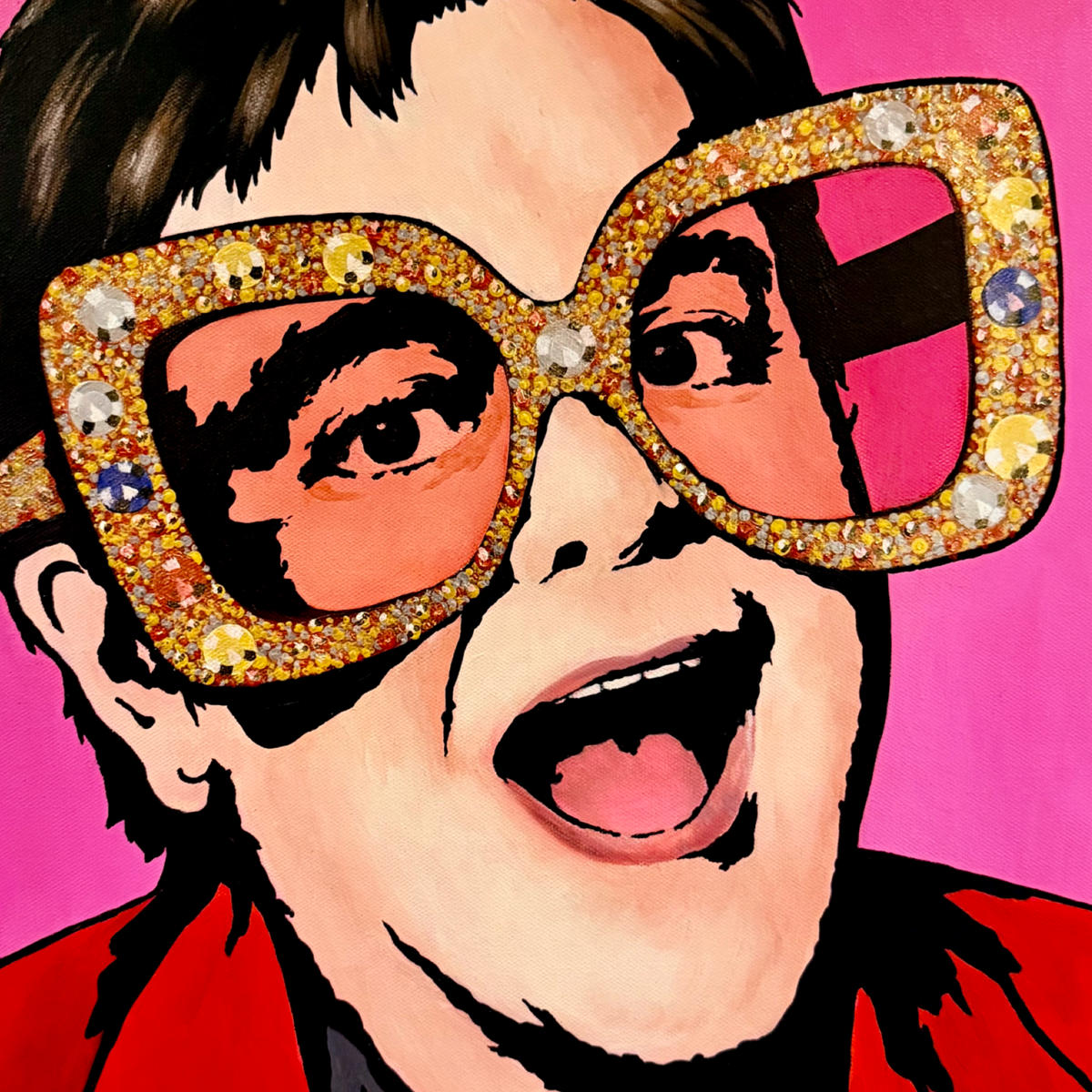 Elton John - Retro 70s Graphic Pop Art Portrait Print