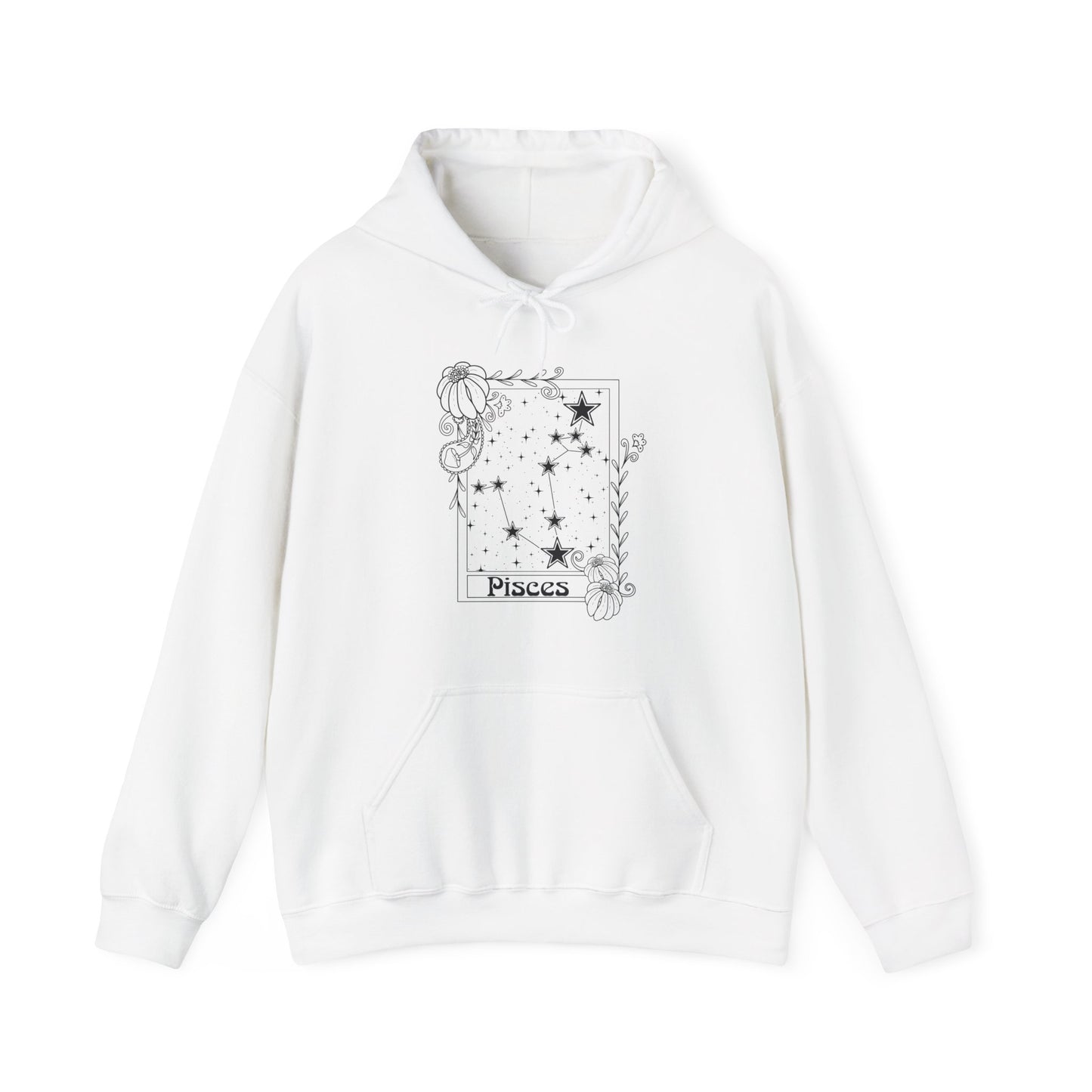 Pisces Constellation Hoodie, Zodiac astrology Jumper, Horoscope birthday gift sweatshirt, Star sign tarot card Design top