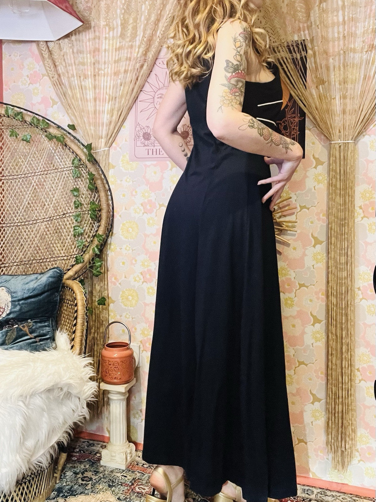 Vintage 1990s Maxi Dress By Collection Long Nautical Sailor Summer Dress Blue 12