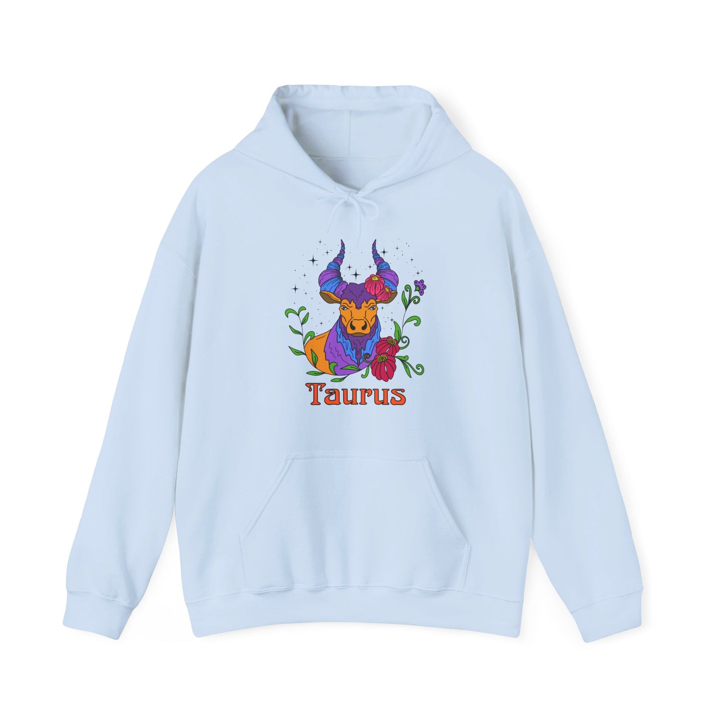 Taurus star sign Hoodie, bull zodiac astrology Jumper, Horoscope birthday gift sweatshirt, Bold retro colourful Design top