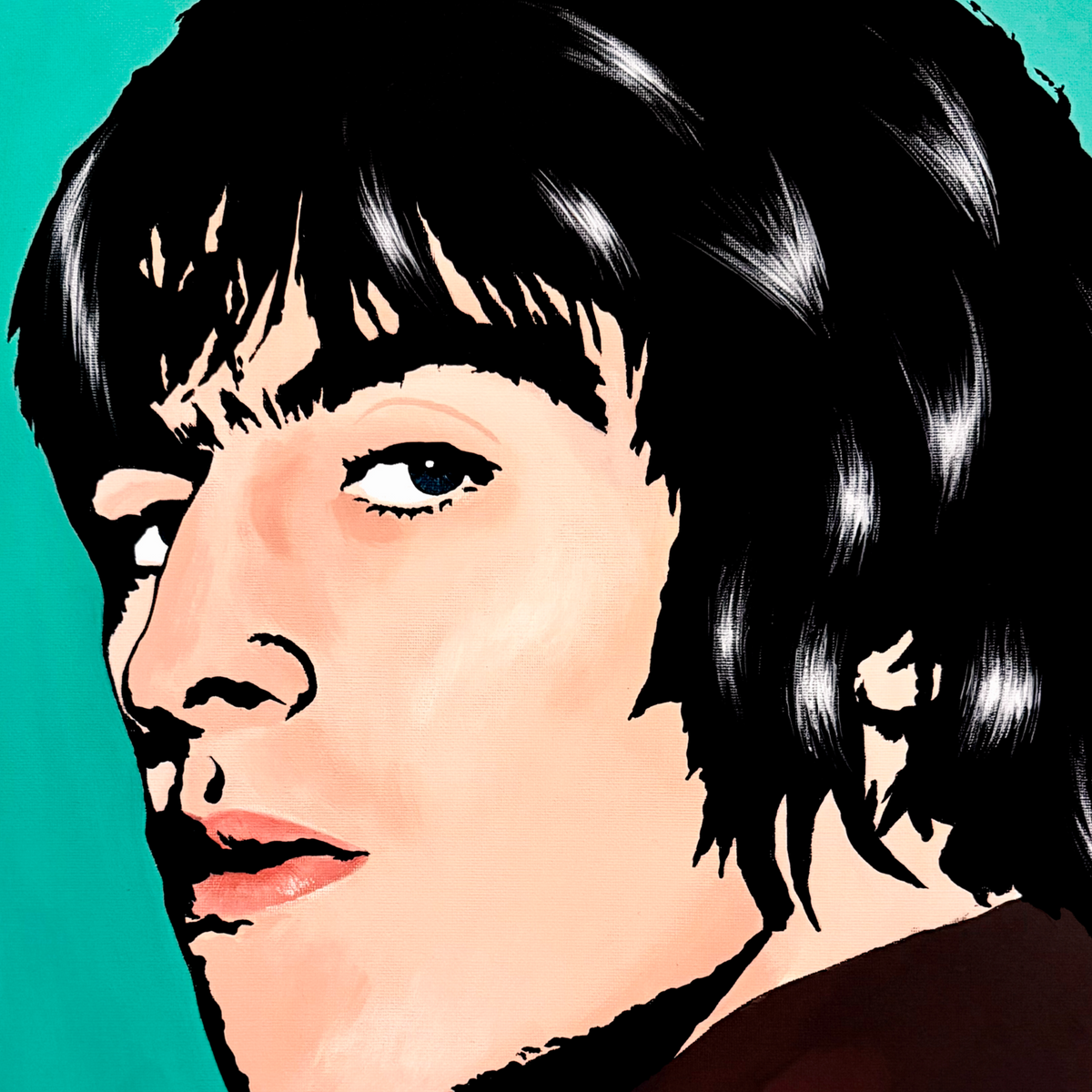 Liam Gallagher - Retro 90s Graphic Pop Art Portrait Print