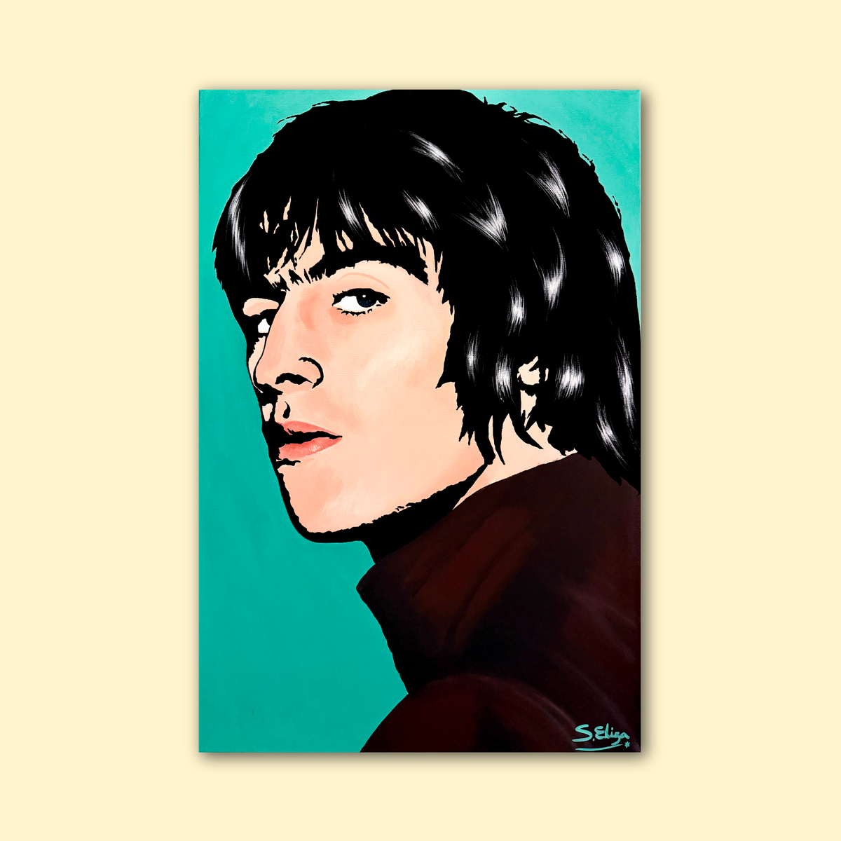 Liam Gallagher - Retro 90s Graphic Pop Art Portrait Print