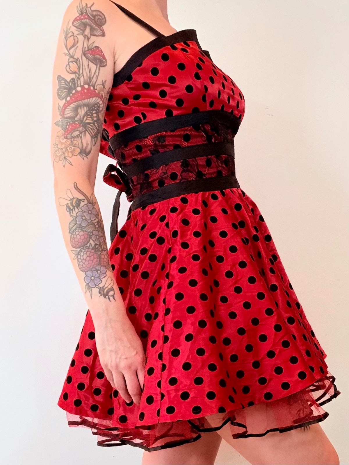 Jawbreaker Dress Red Polka Dot Fit and Flare Rockabilly 50s Style Dress Size 8