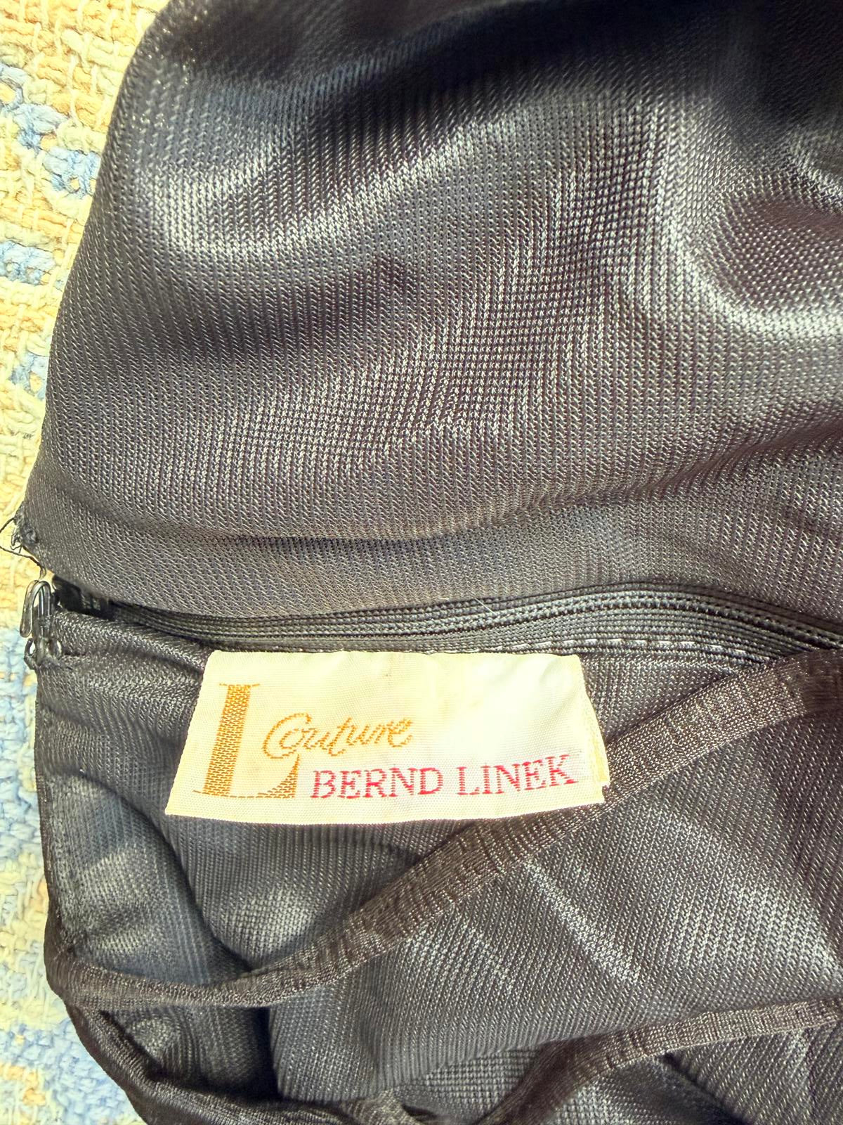 Vintage 1970s cocktail Dress black size 14 long maxi diamanté and Strappy Detail