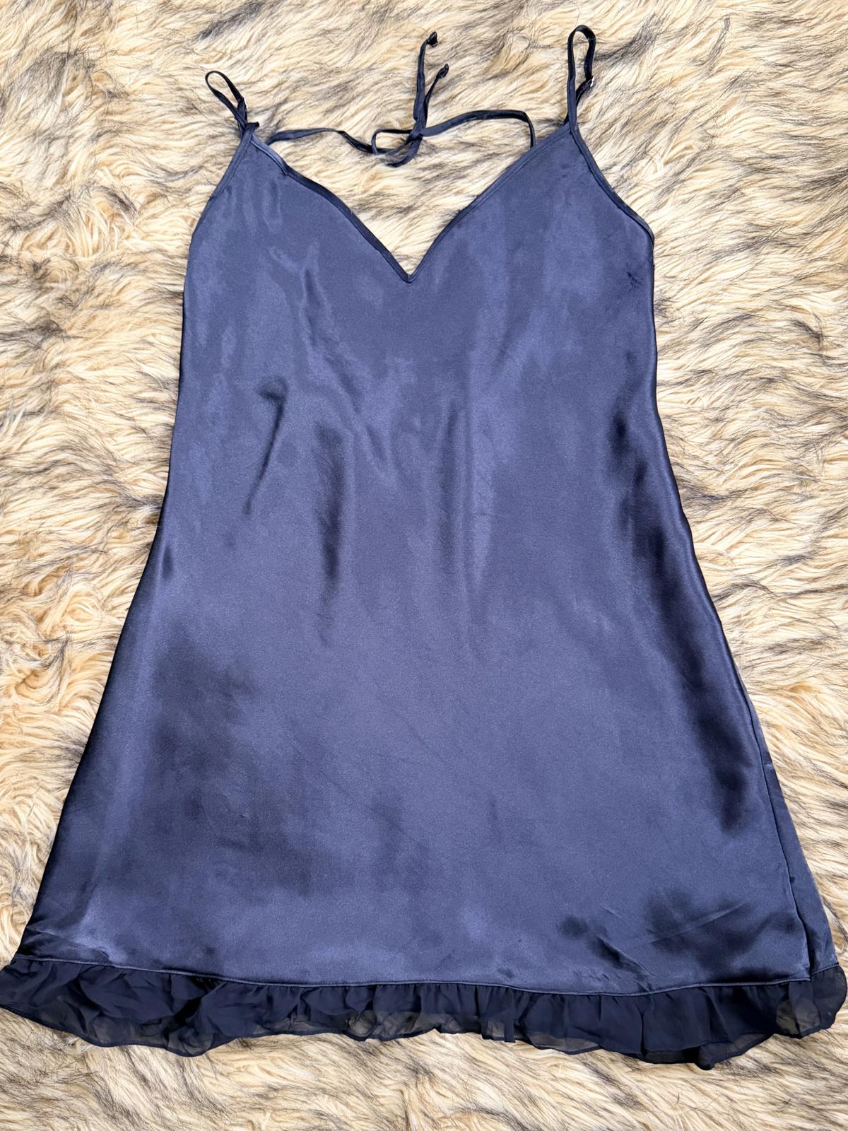 Y2K style Slip Dress with Ruffle Hem babydoll In Bloom by Jonquil black Size 12