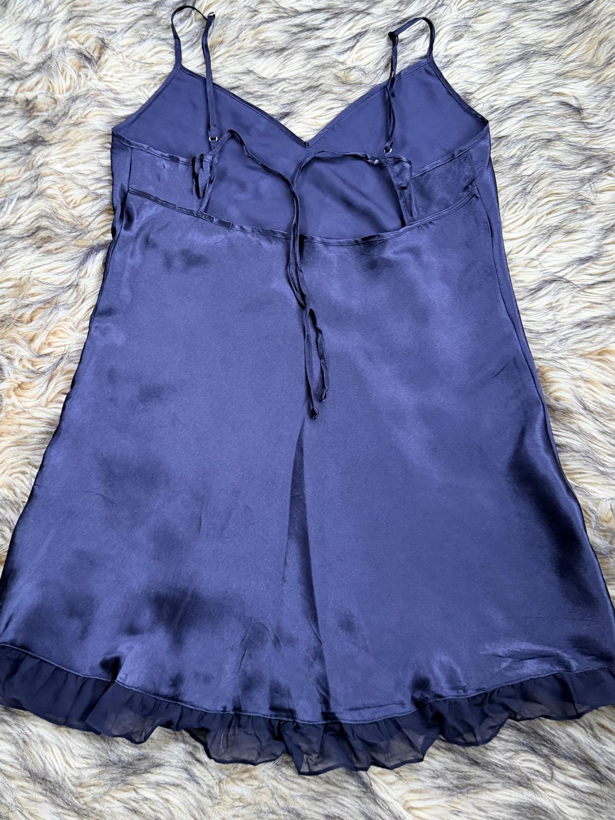 Y2K style Slip Dress with Ruffle Hem babydoll In Bloom by Jonquil black Size 12