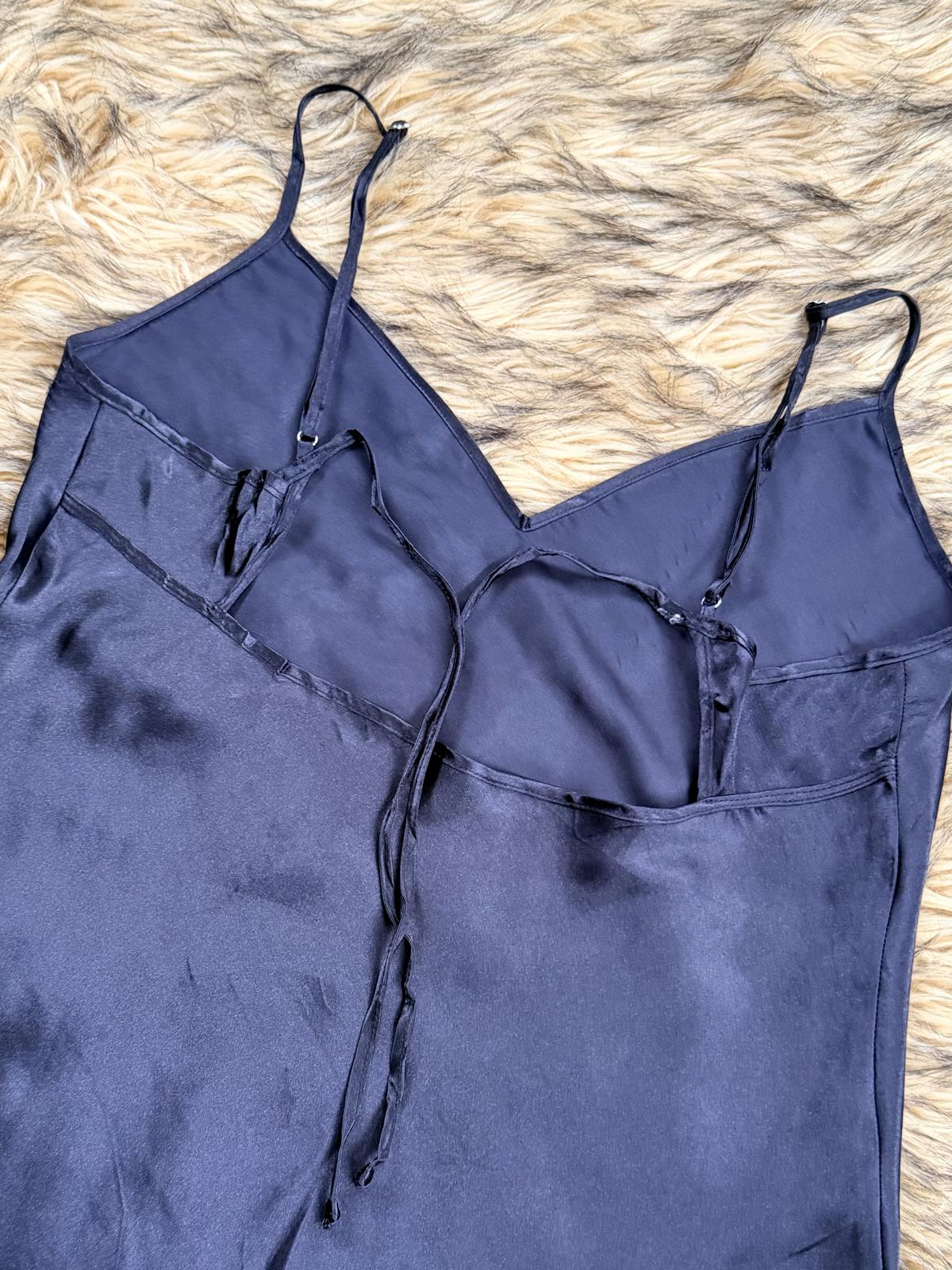 Y2K style Slip Dress with Ruffle Hem babydoll In Bloom by Jonquil black Size 12