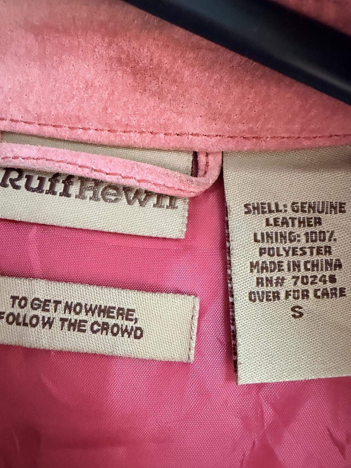 Vintage Y2K Western Jacket by Pink Suede Button Up CowBoy Festival coat Size 10