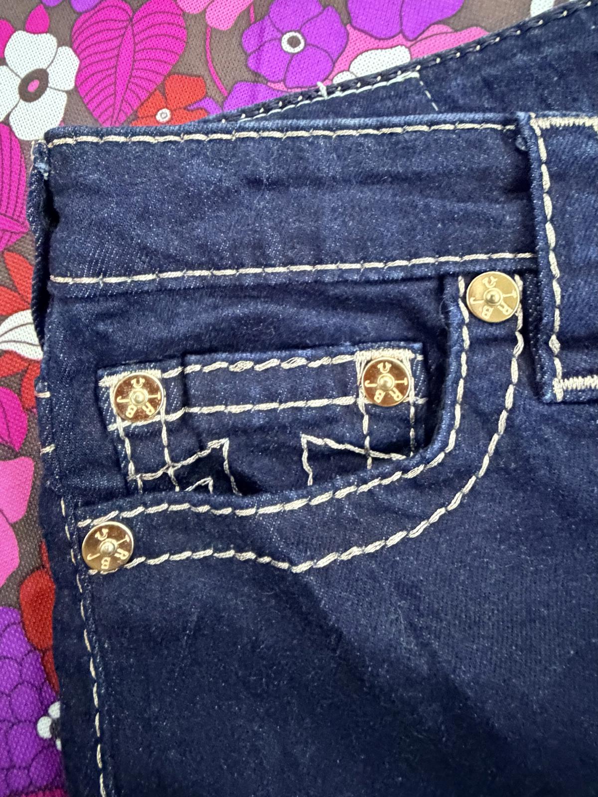 True Religion Halle jeans high rise super skinny dark blue Y2K size 10 W28 L 29