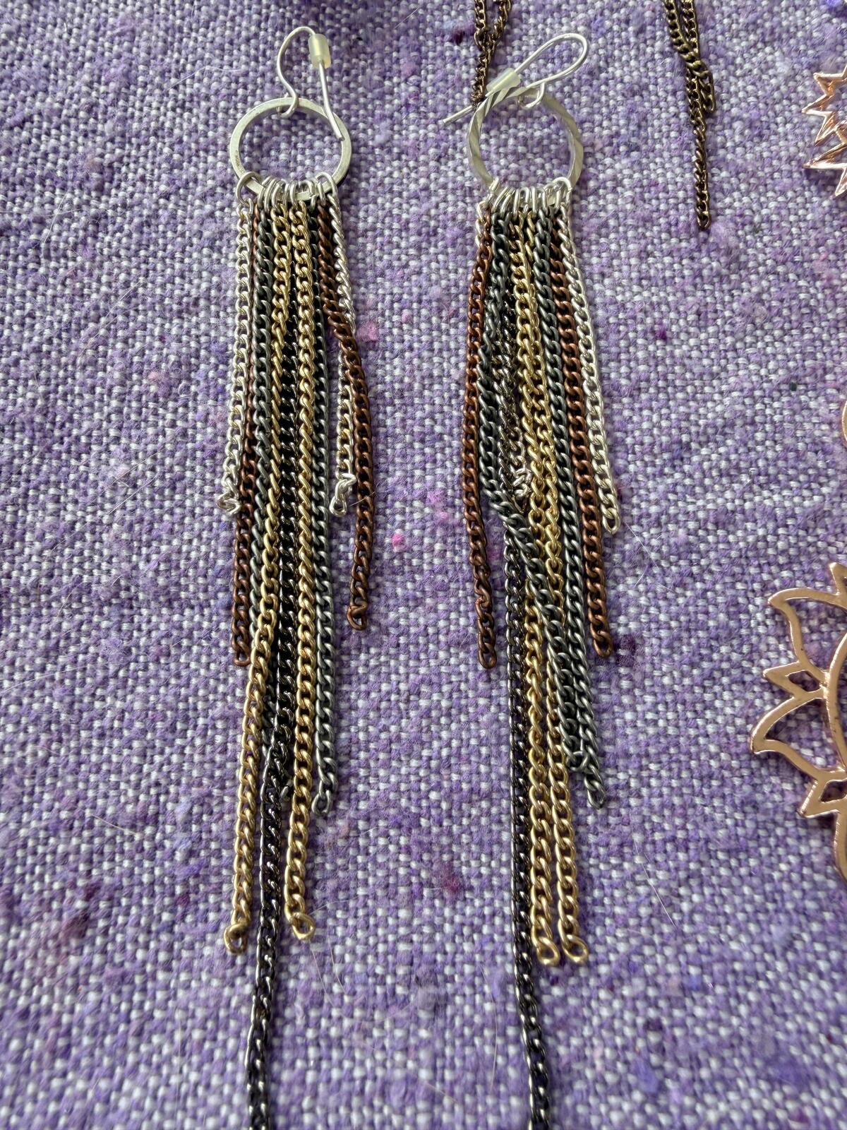 Bundle of Dangly Earrings Set of 5 Pairs of Mixed Style Earrings