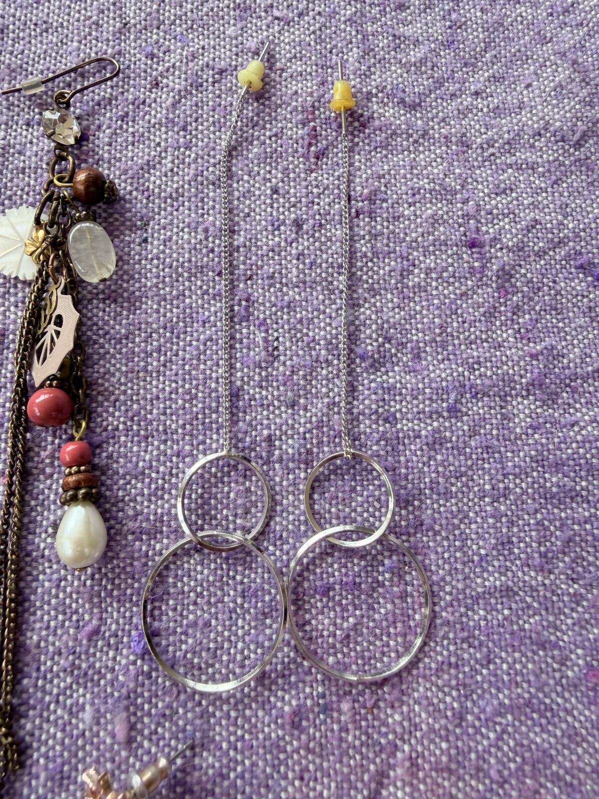 Bundle of Dangly Earrings Set of 5 Pairs of Mixed Style Earrings