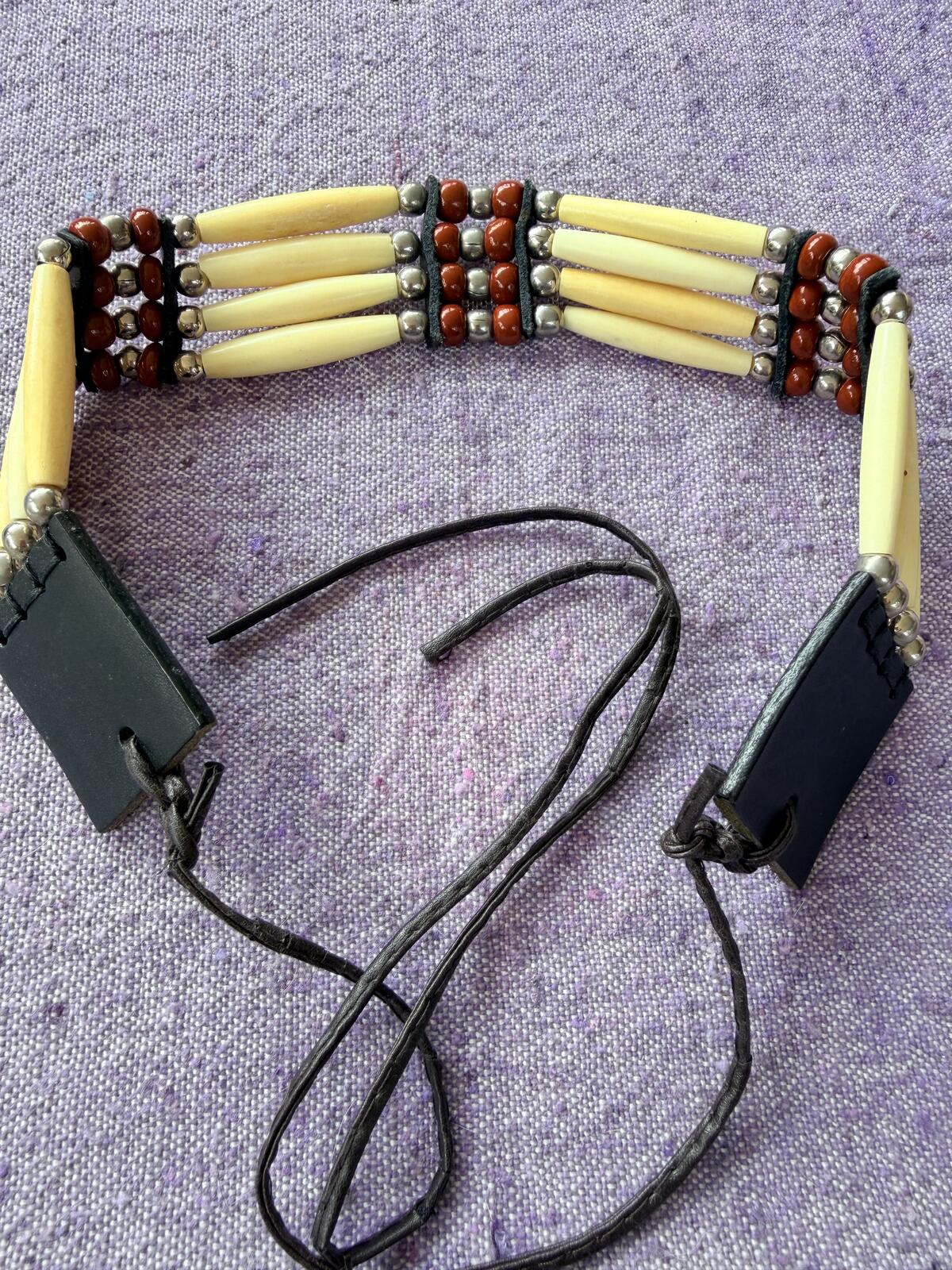 Vintage Wooded Necklace set Boho Hippie Festival Necklaces and Choker Set