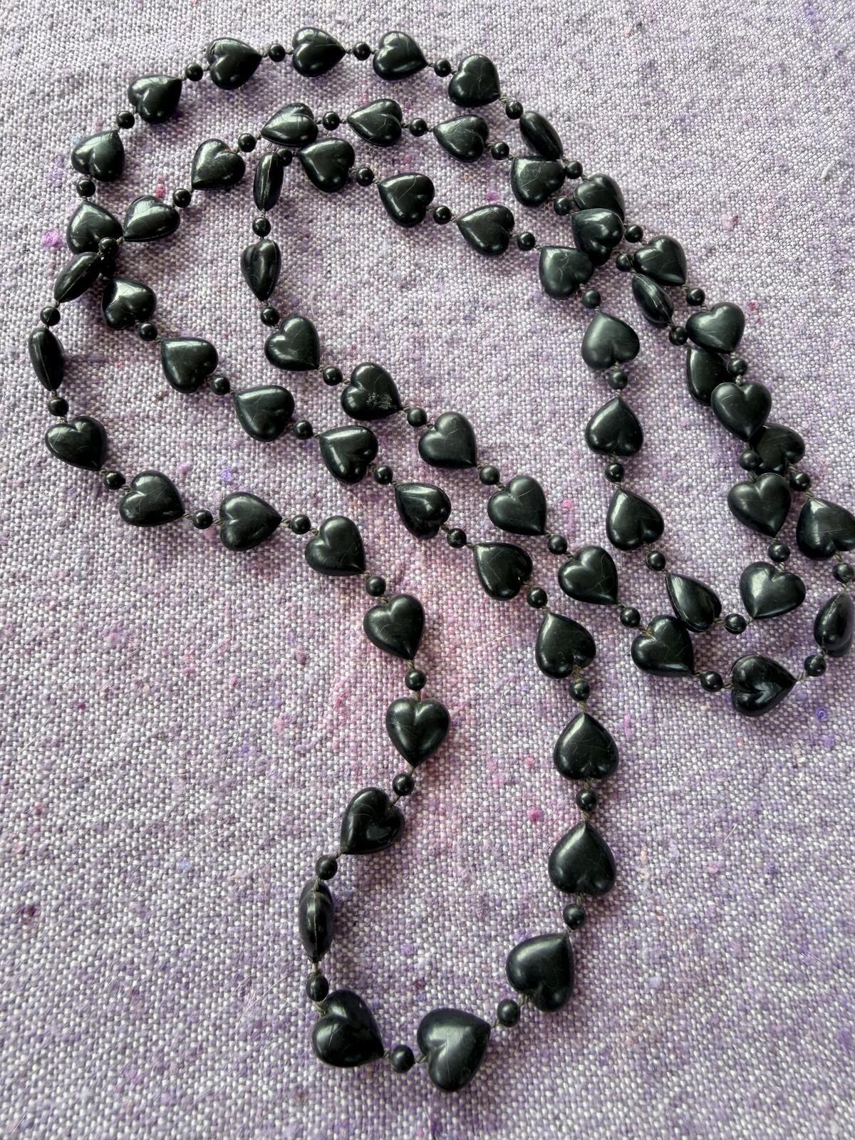 Vintage Beaded Necklaces Set of 6 bundle in Black Pink and White