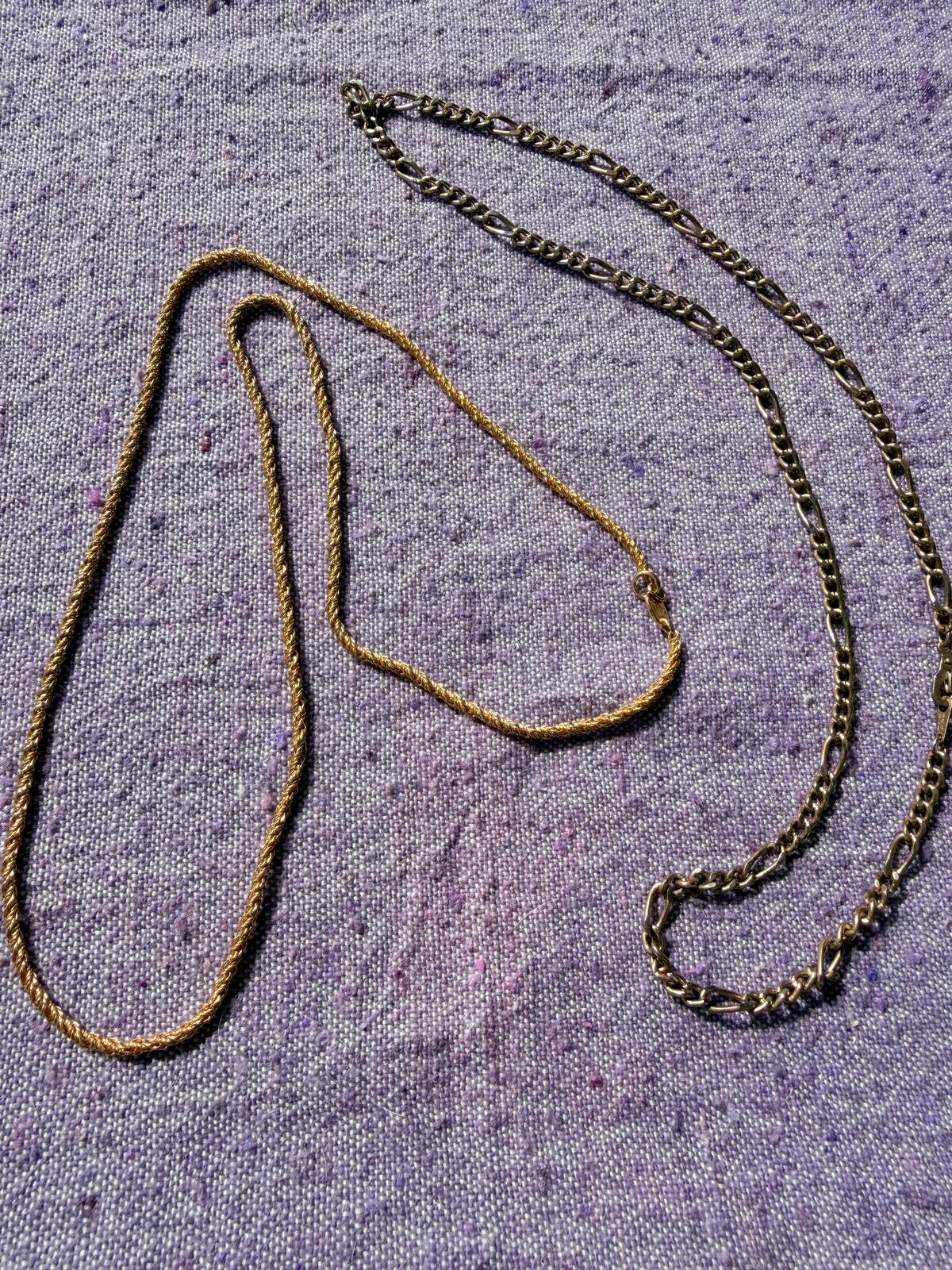 Necklaces and Bracelets Chains Set of 7 Mixed Metal Bundle gold silver