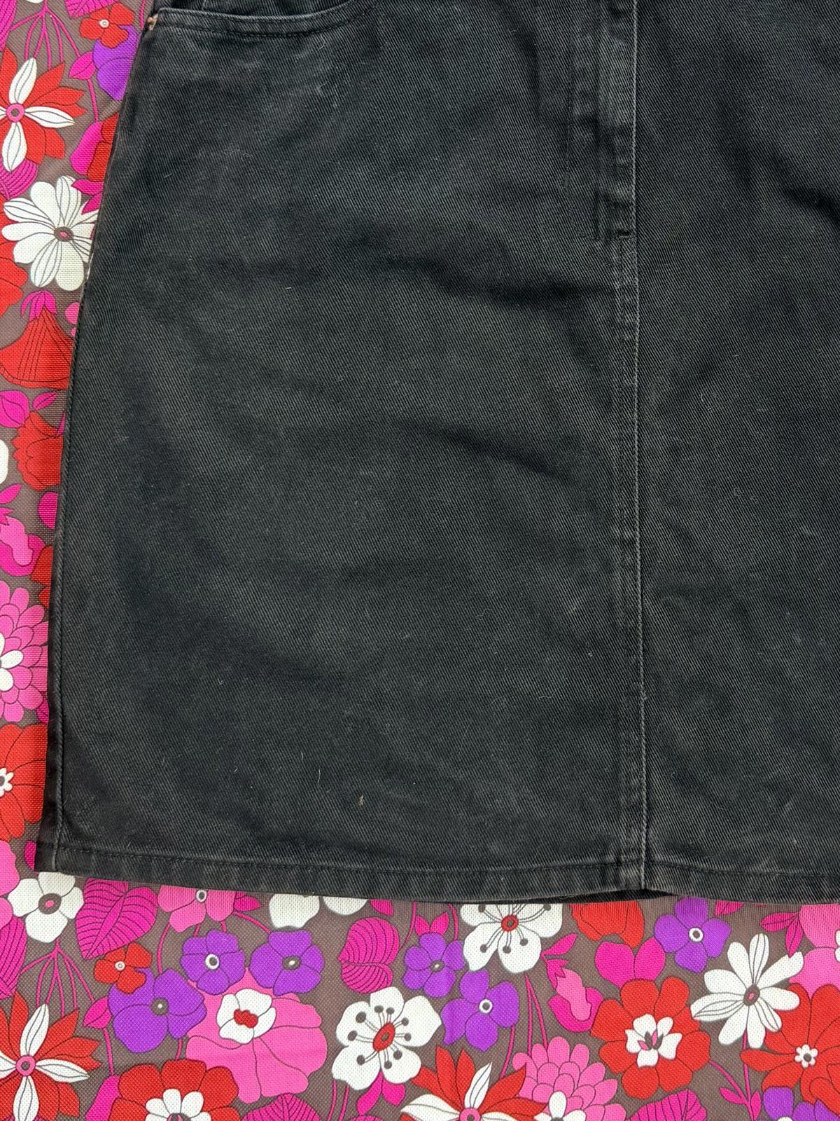 Vintage Y2k Denim Skirt with Front Pockets Black by Bill Blass Size 14