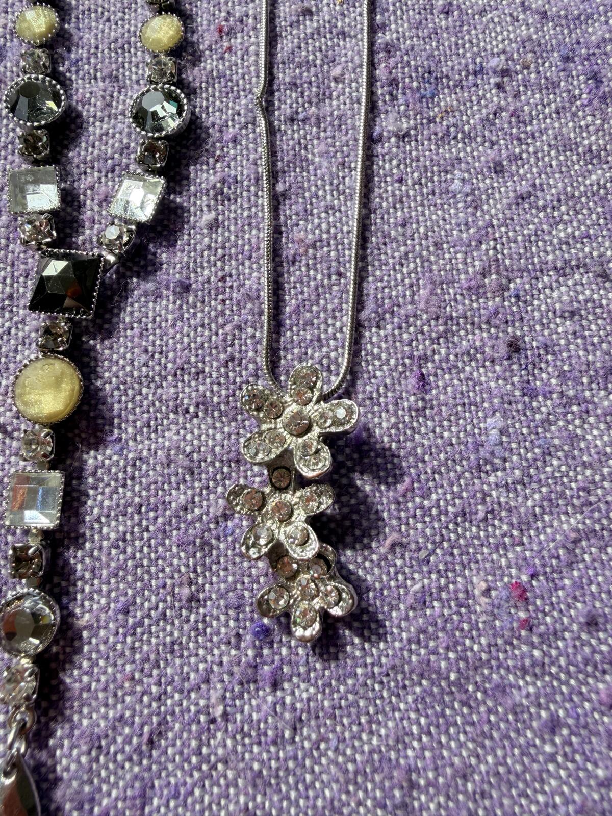 Hippie Boho Necklaces Bundle Set of 5 Silver Tone Pendants Sun Moon Hamsa