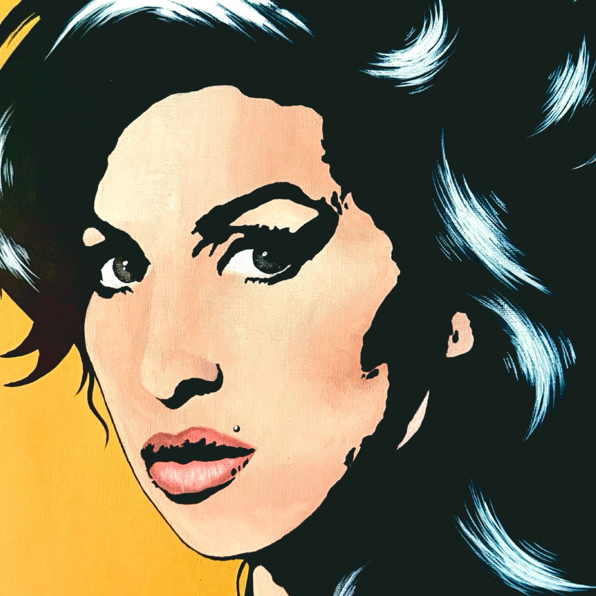 Amy Winehouse - Retro 00s Graphic Pop Art Portrait Print