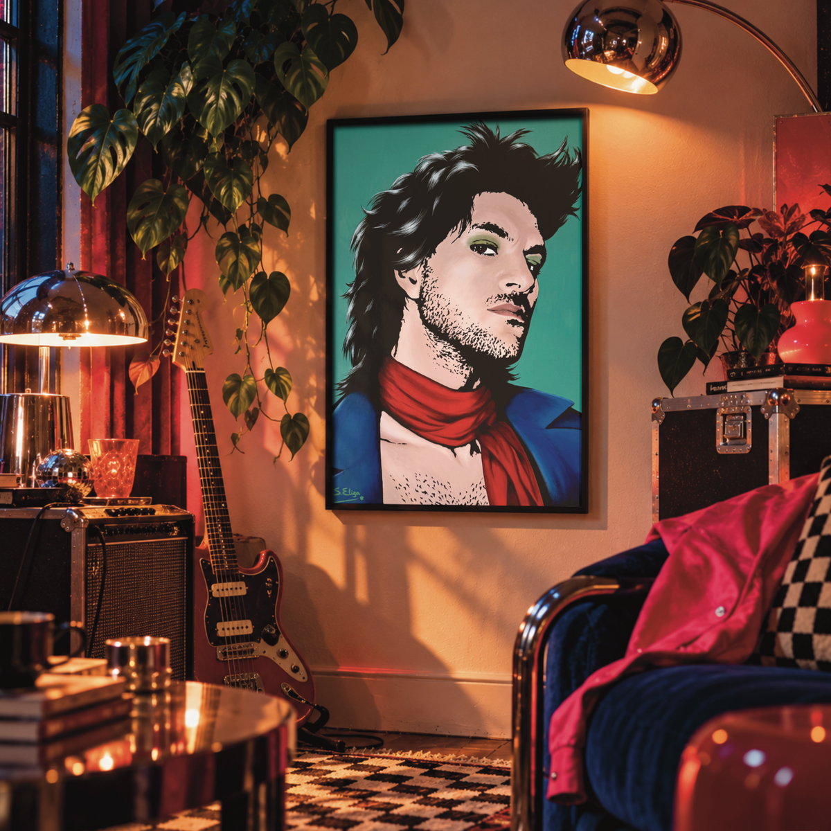 Charlie Kerr - Hotel Mira Retro Graphic Pop Art Portrait Print - Limited edition