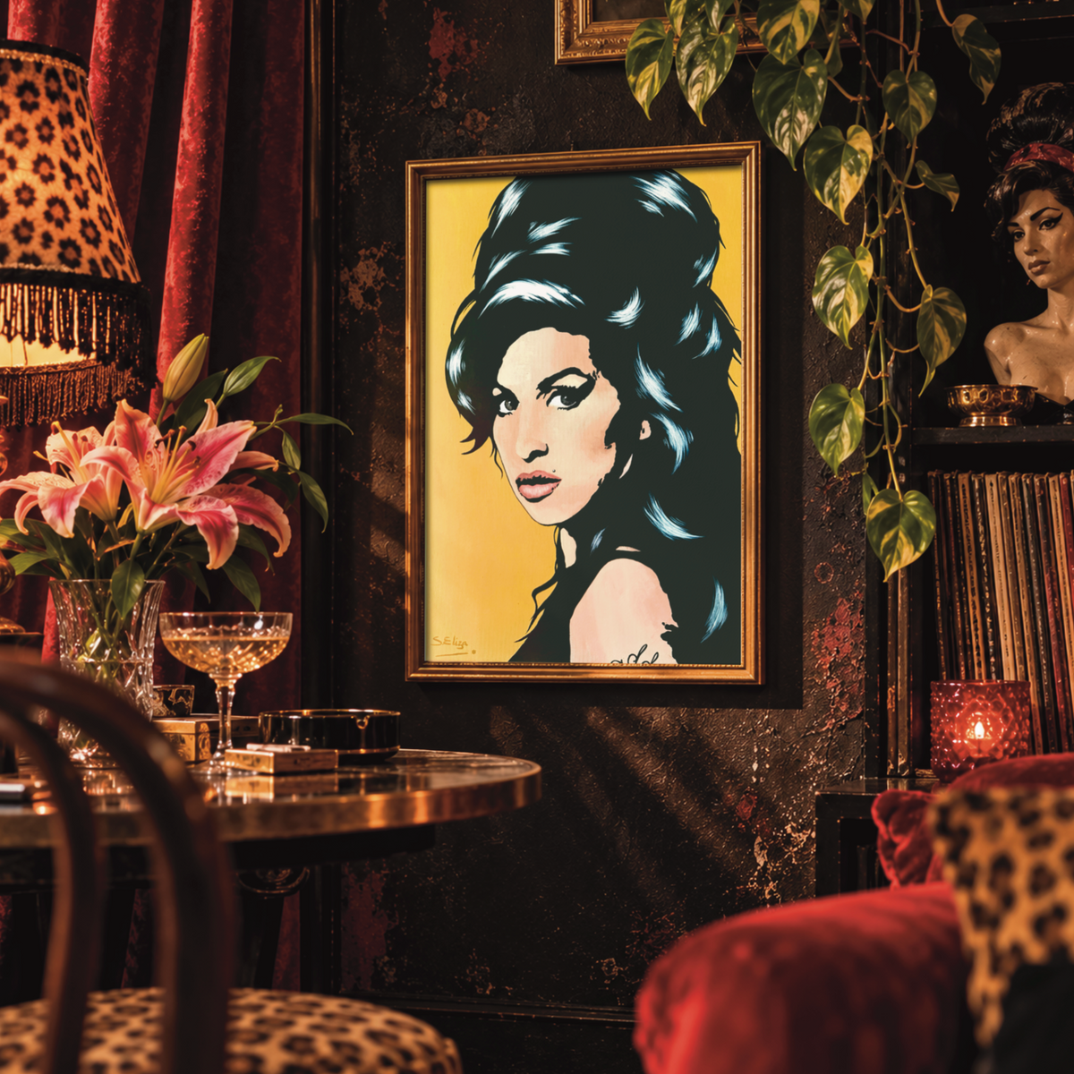 Amy Winehouse - Retro 00s Graphic Pop Art Portrait Print