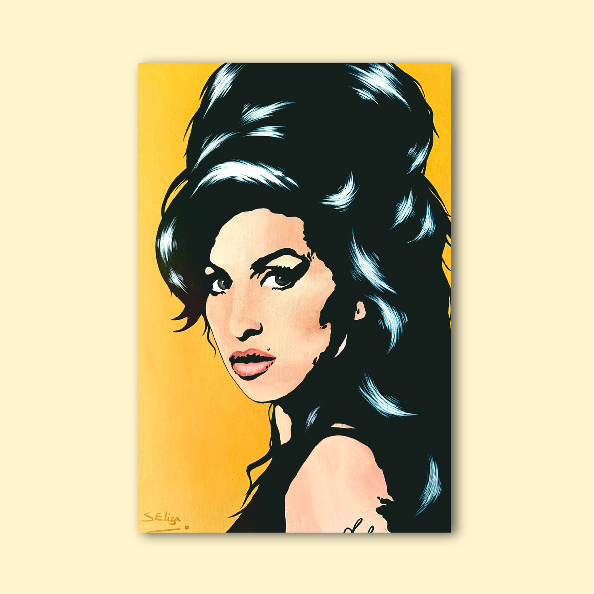 Amy Winehouse - Retro 00s Graphic Pop Art Portrait Print