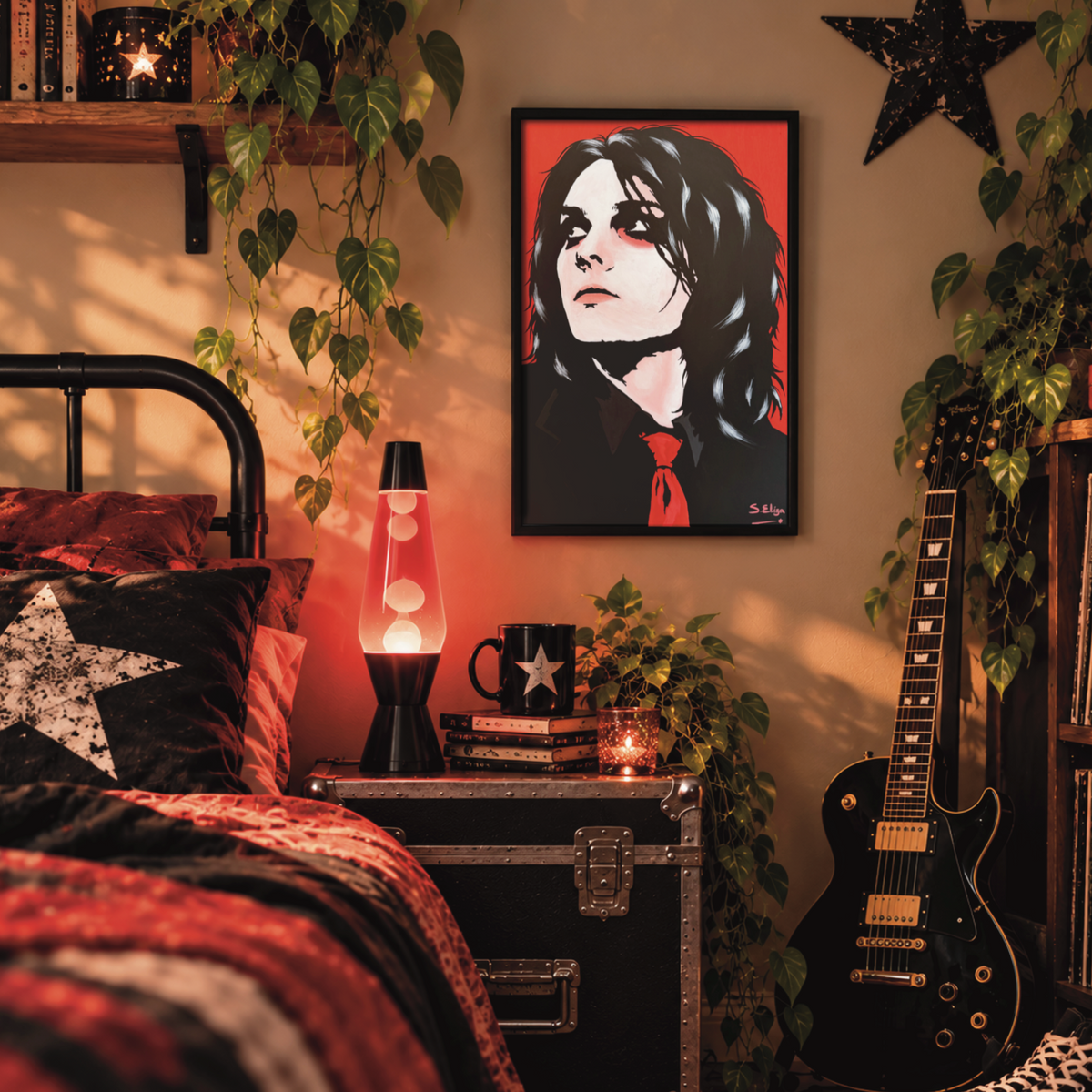 Gerard Way - Retro 00s Graphic Pop Art Portrait Print