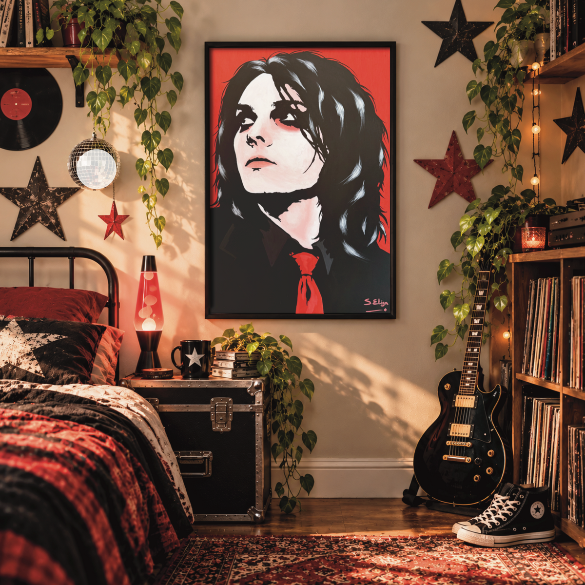 Gerard Way - Retro 00s Graphic Pop Art Portrait Print